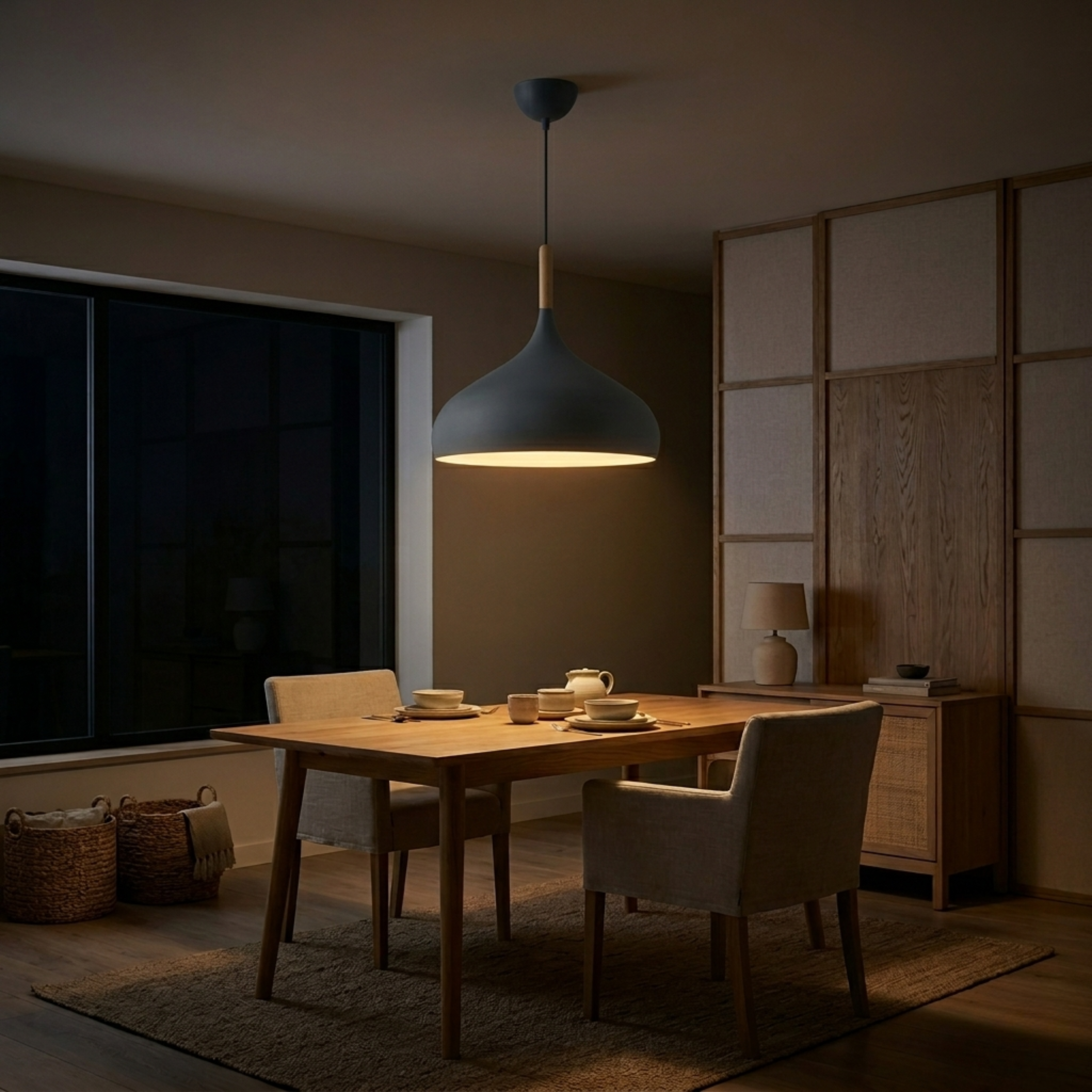 Nordische Farbige LED Pendelleuchte