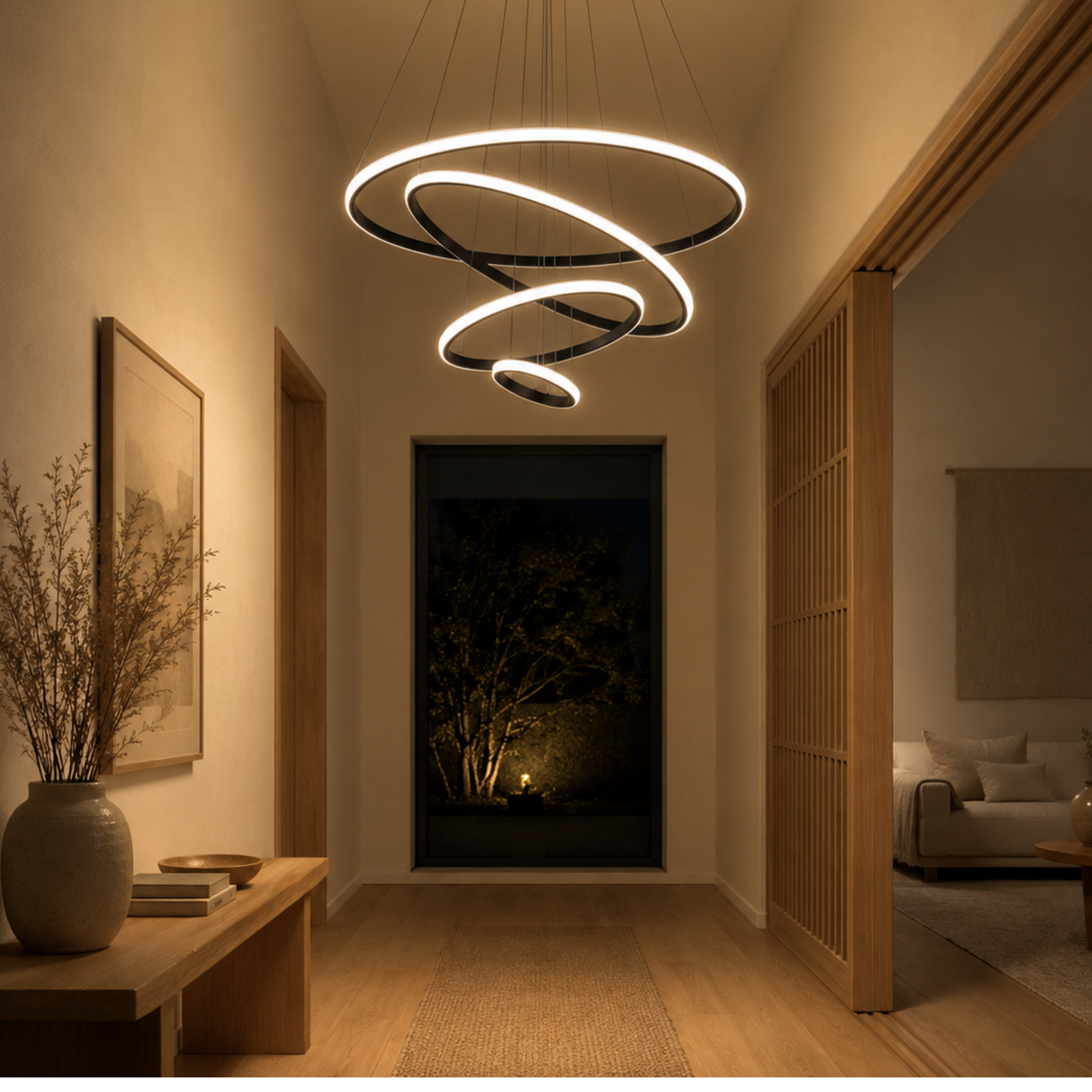 Moderner LED Ring Kronleuchter