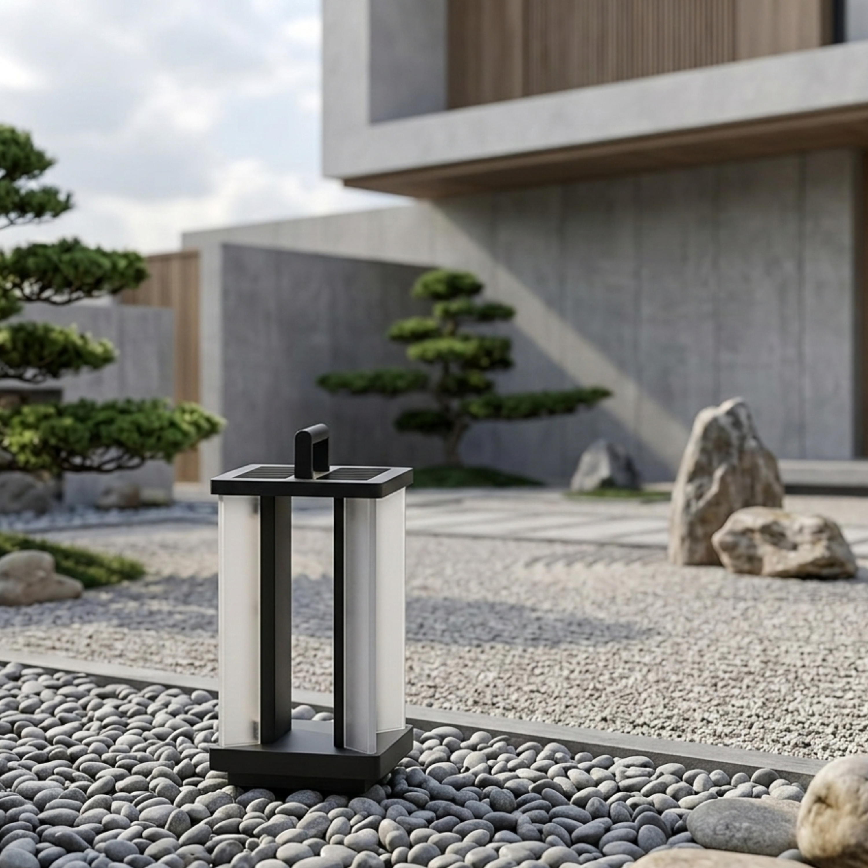 Zeitgenössische LED Solar Außenlampe