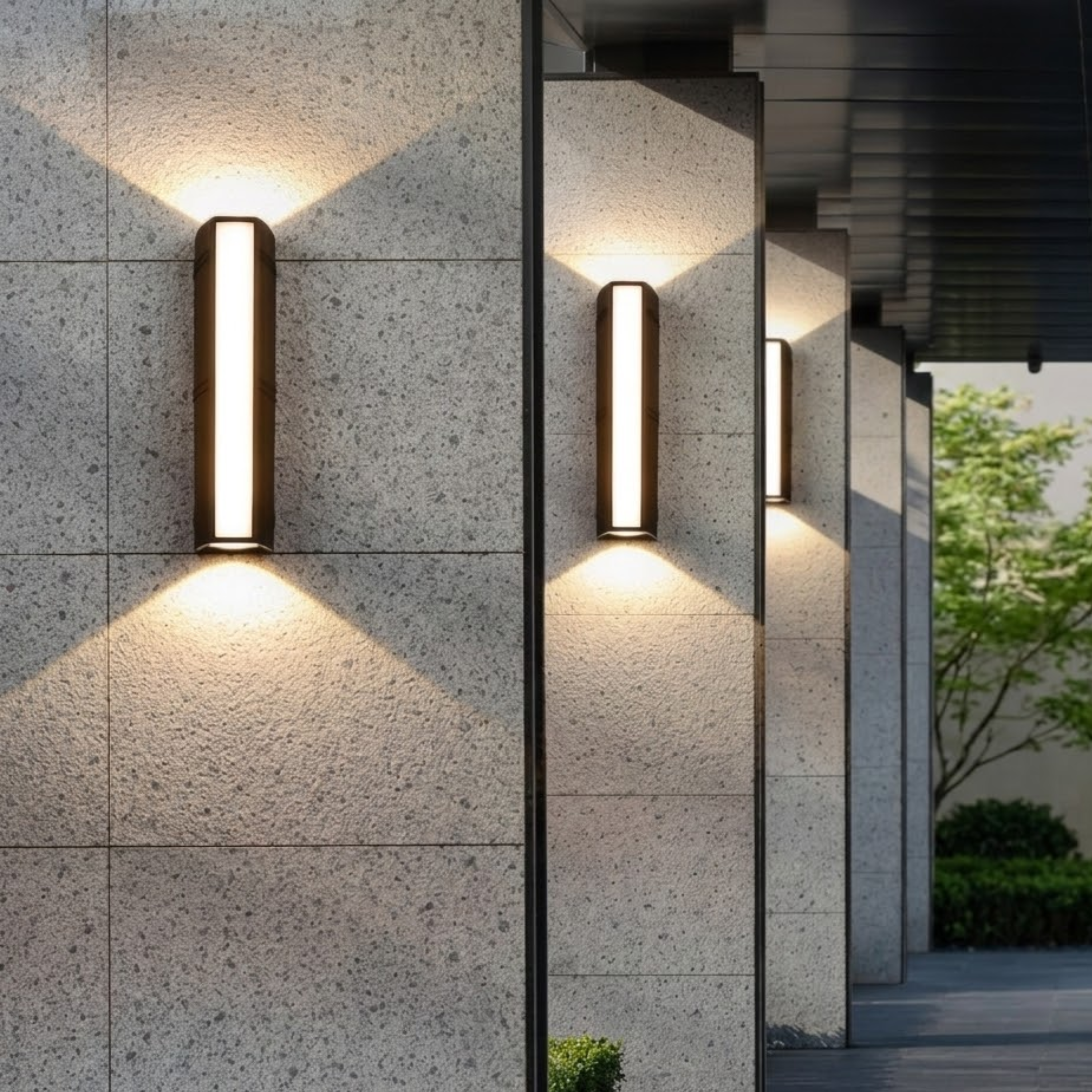 Rechteckige LED Wandlampe