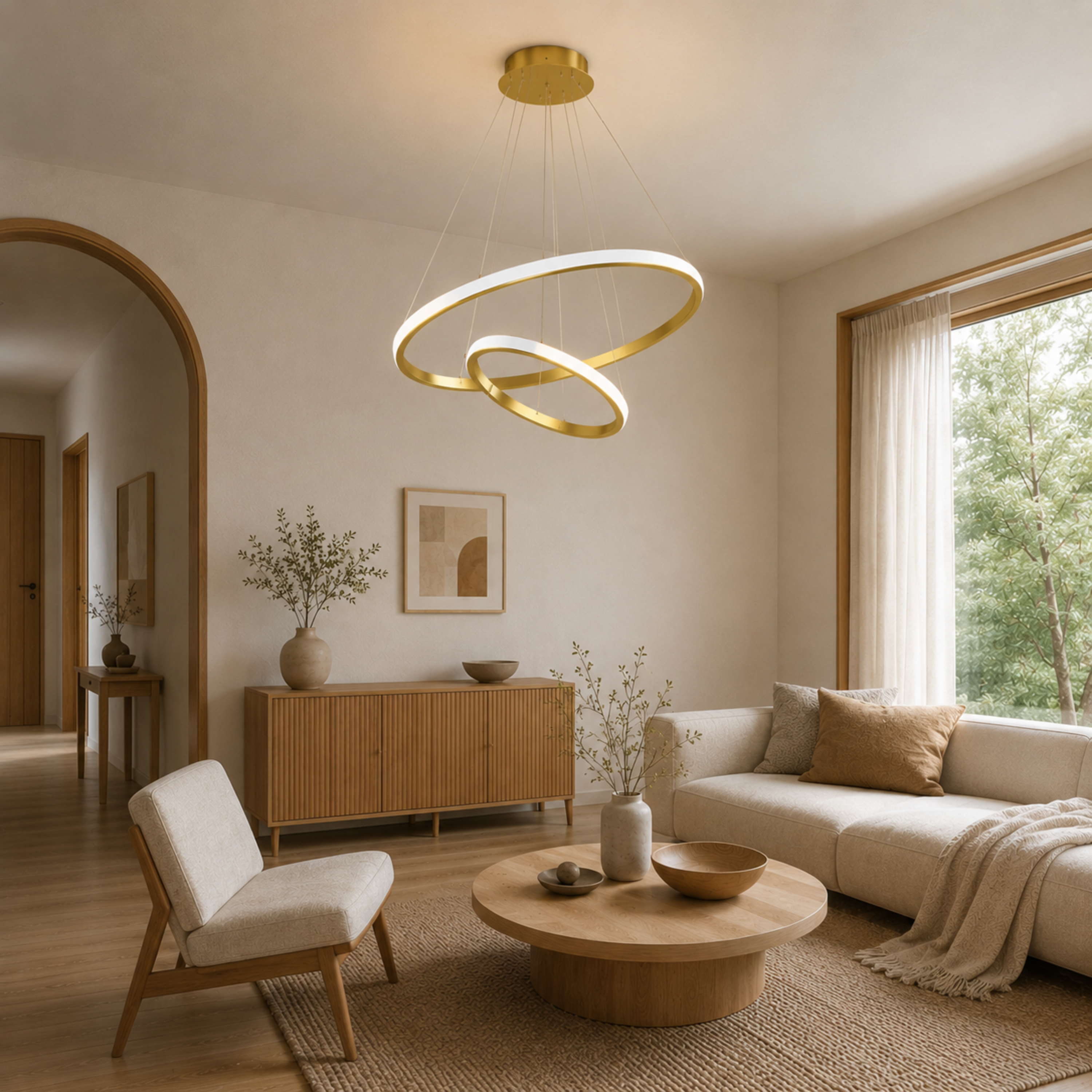 Moderner LED Ring Kronleuchter