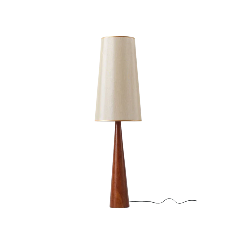 Hölzerne Vintage Innen Stehlampe