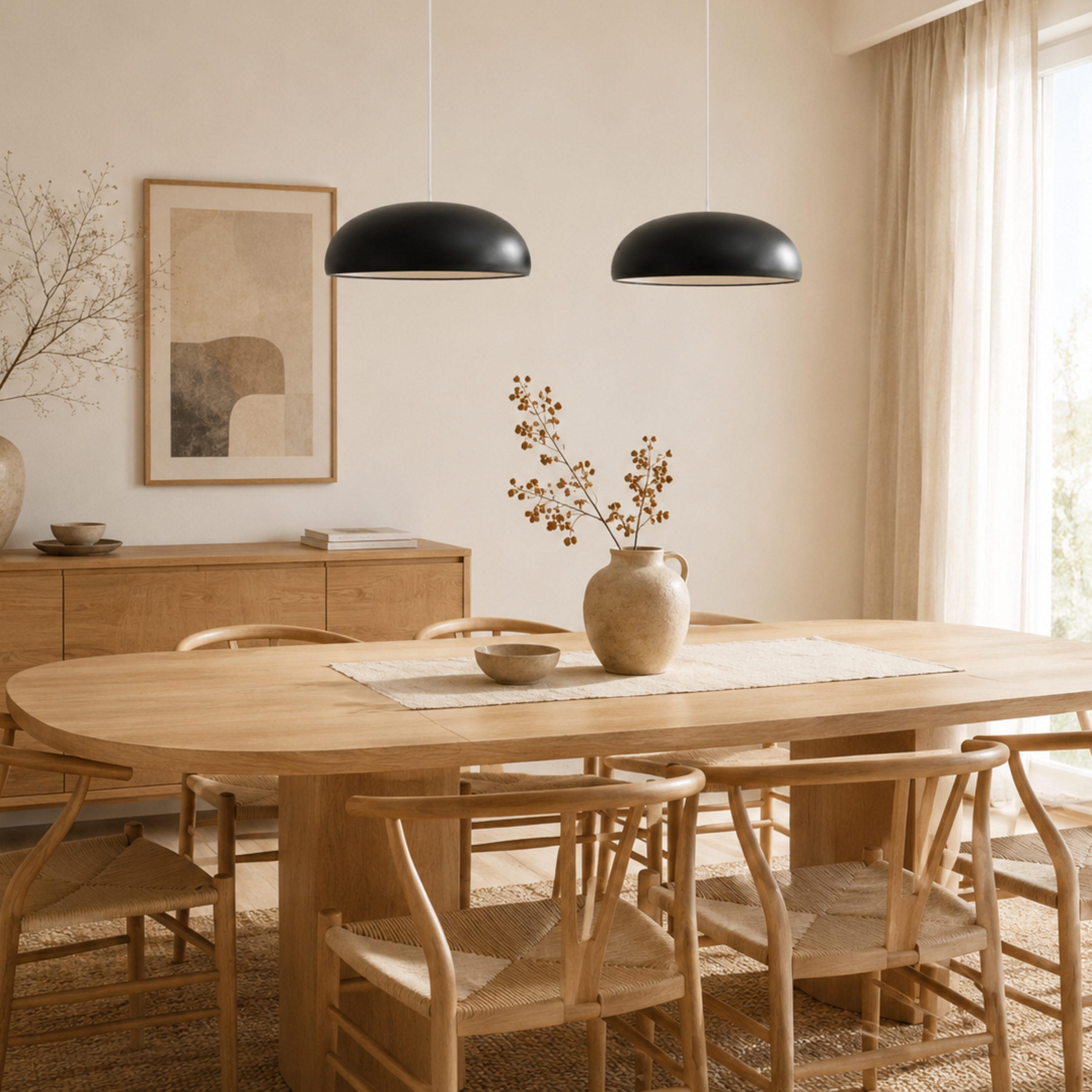 Minimalistische Aluminium Scheiben Pendelleuchte