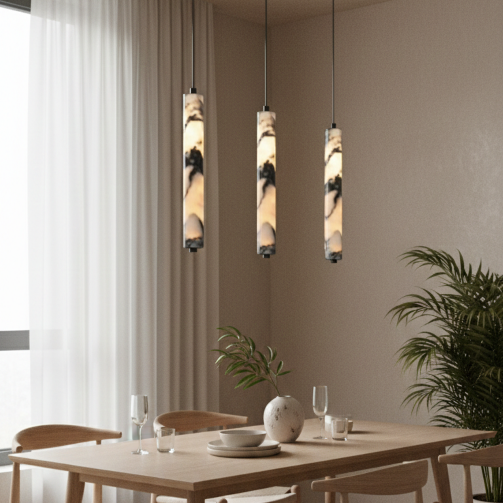 Natürliche LED Stein Pendelleuchte