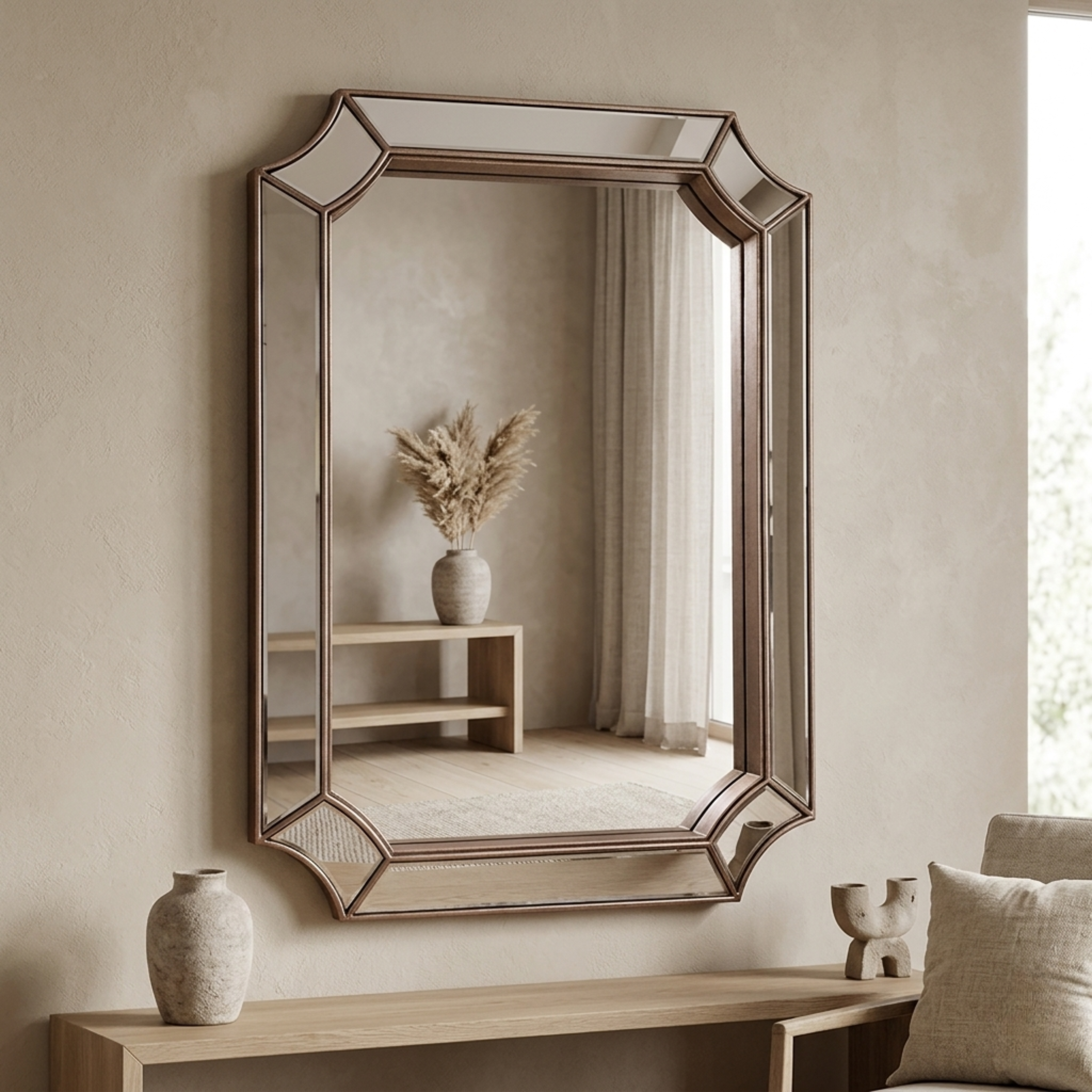 Moderner Vintage Wandspiegel