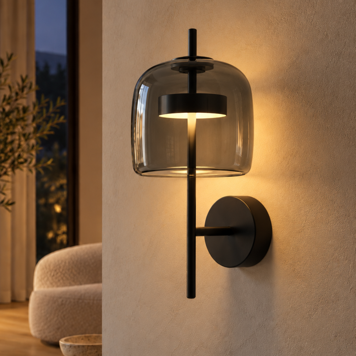 Nordische Glas Wandleuchte