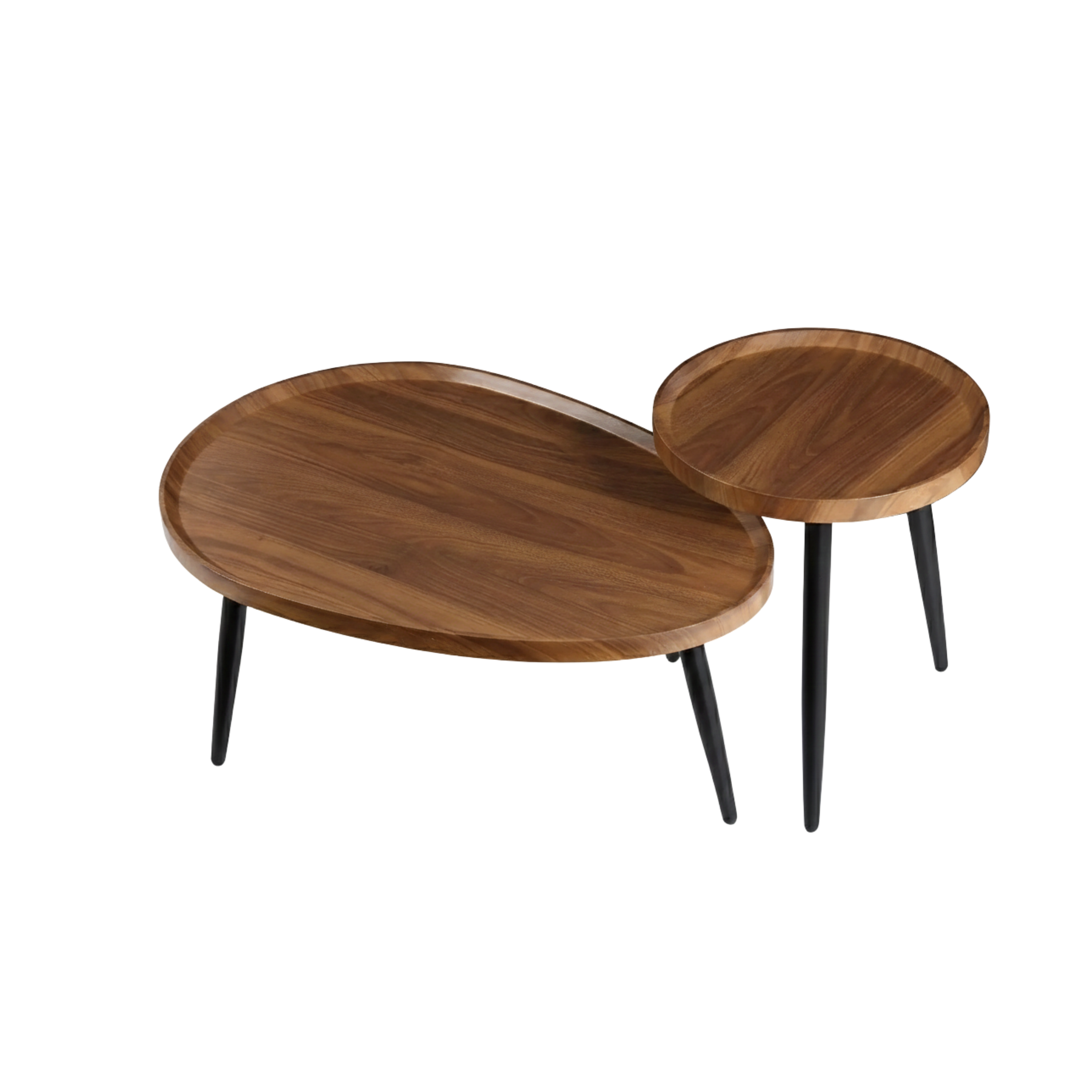 Unregelmäßiger Holz Beistelltisch