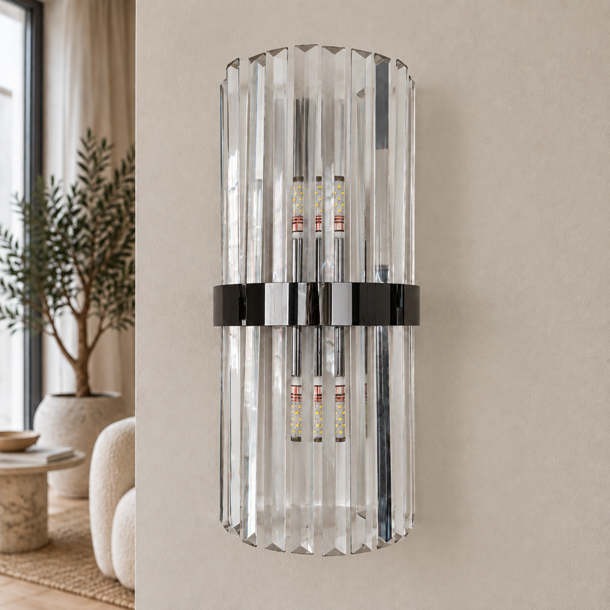 Nordische Kristall LED Wandlampe