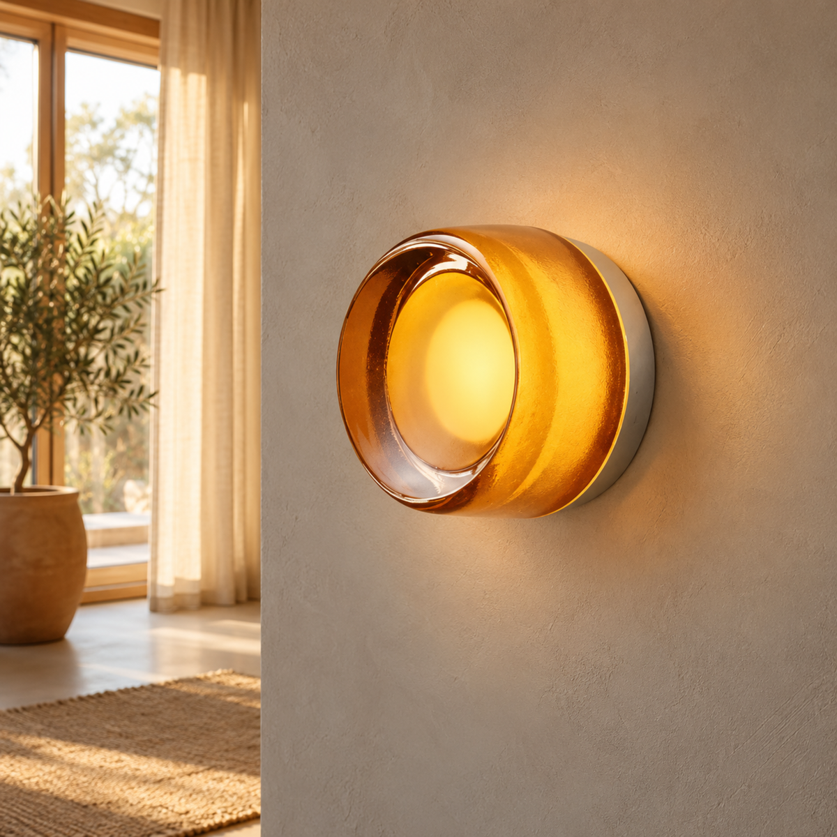 Elegante Runde Dimple LED Wandleuchte