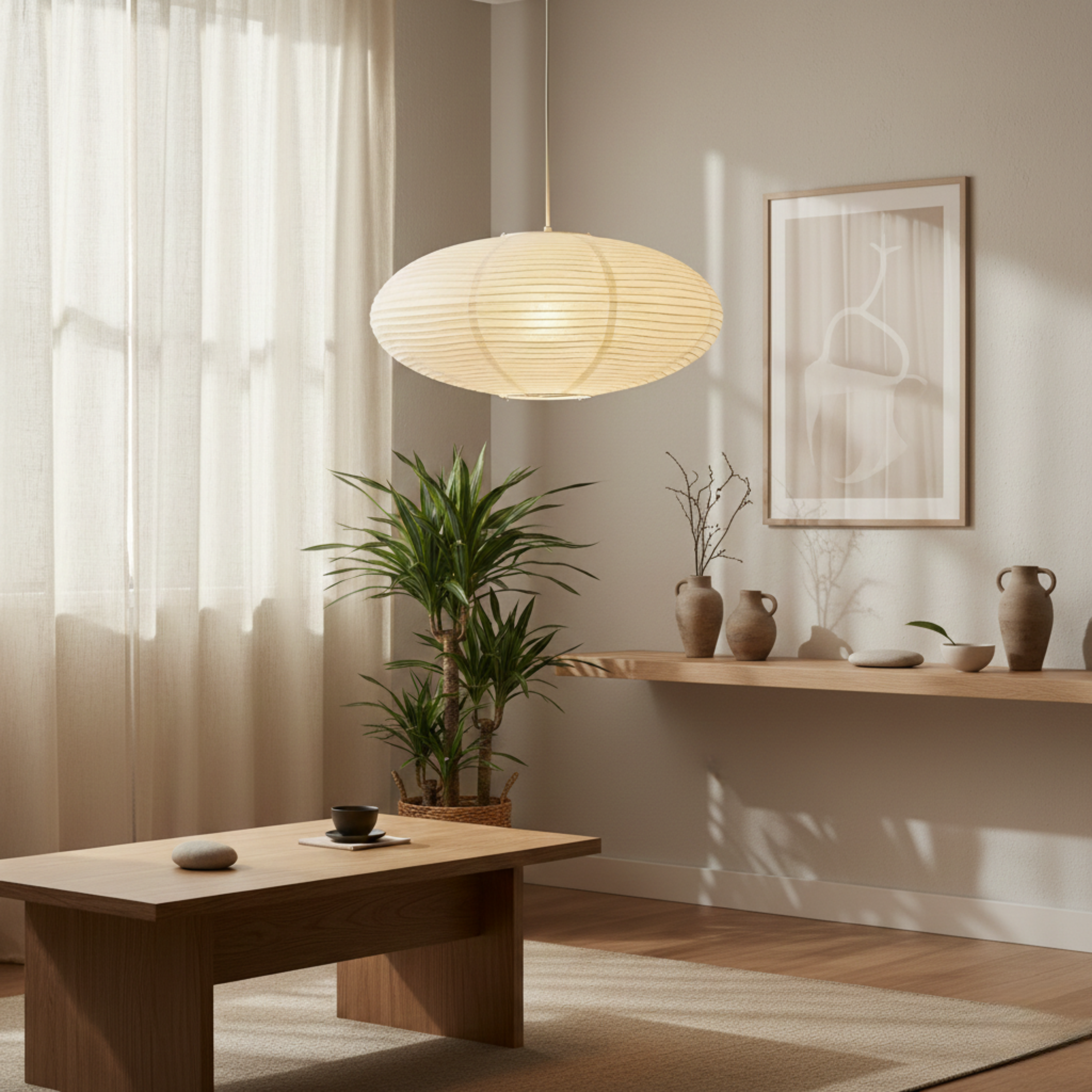 Wabi Papier LED Deckenleuchte