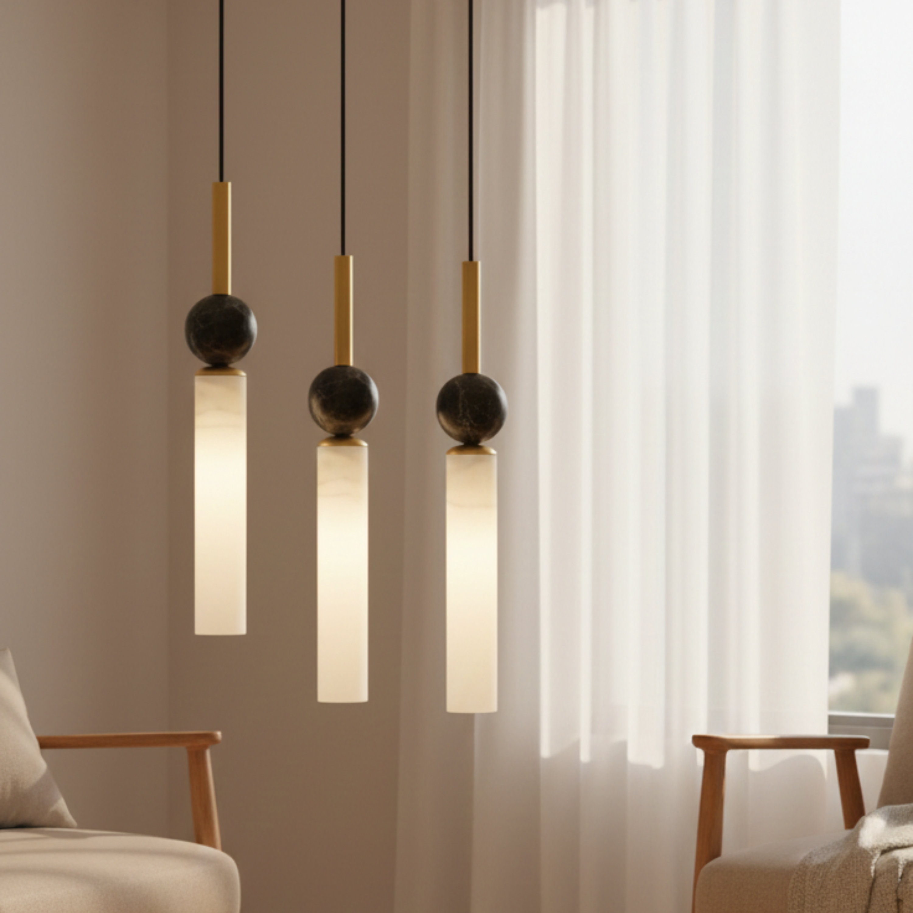 Moderne LED Marmor Hängelampe