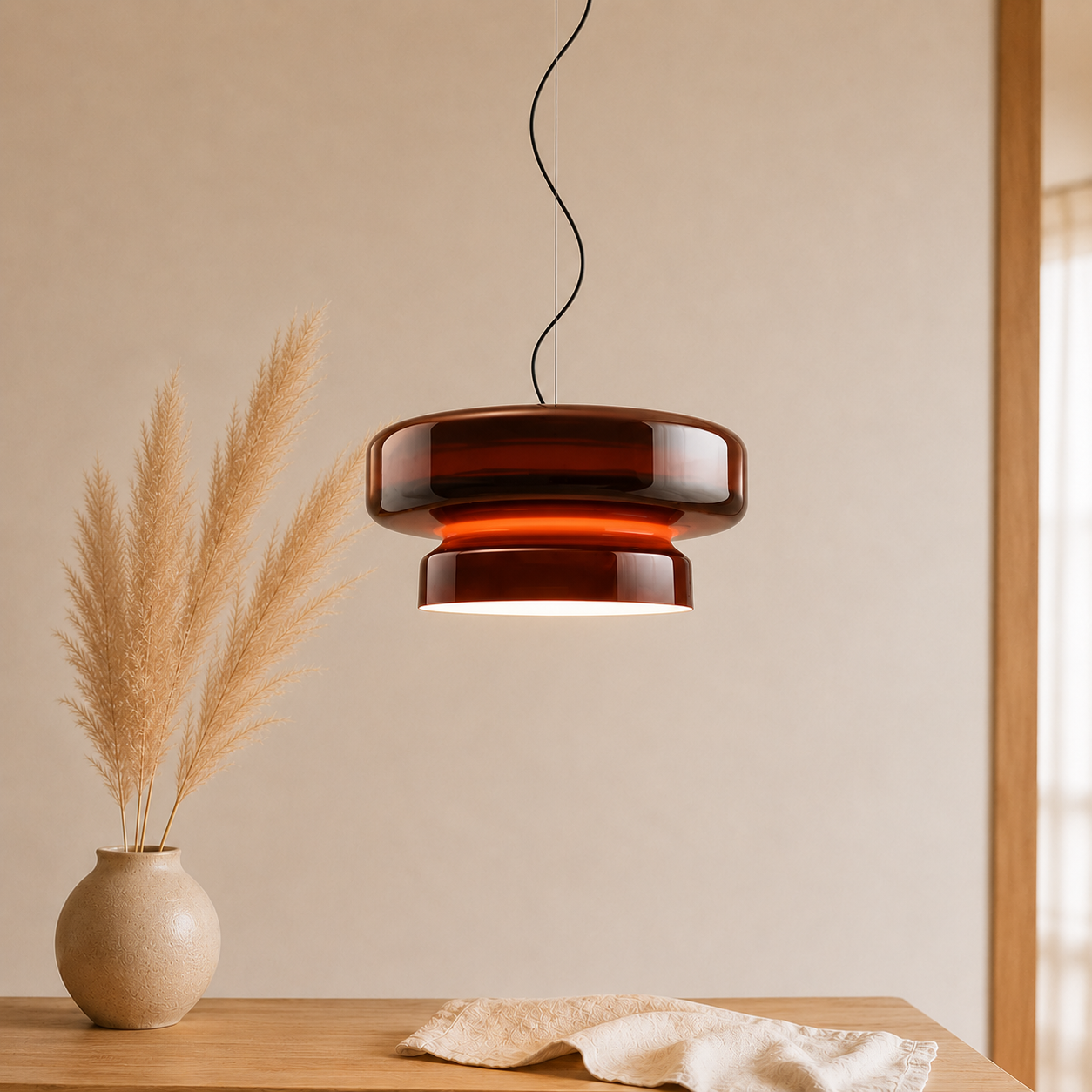 Moderne Ringförmige Glas Pendelleuchte LED Innenleuchte