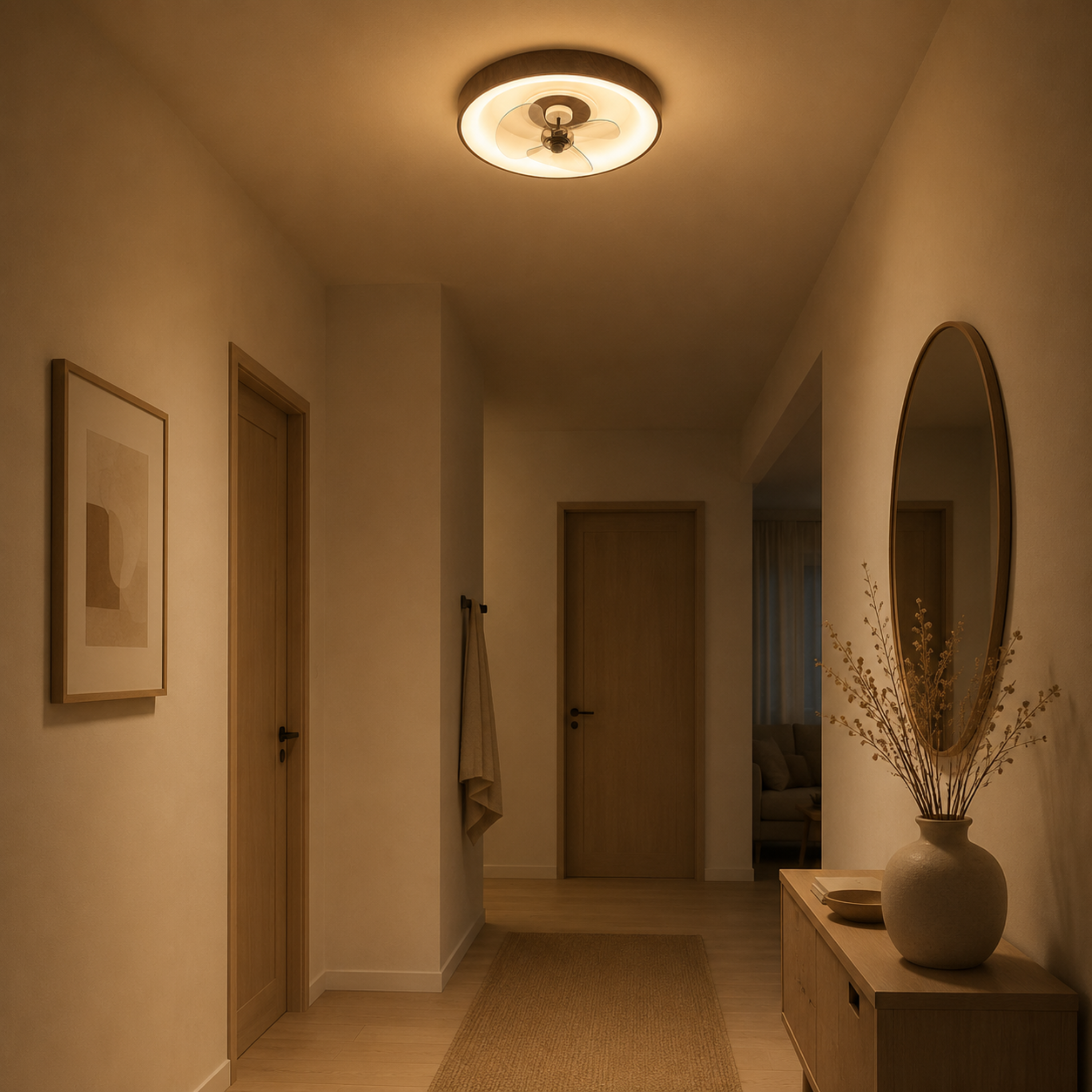 Moderne Minimalistische LED Ventilator Deckenleuchte