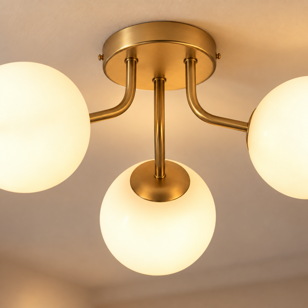 Nordische Weiße Kugel Glas Pendelleuchte