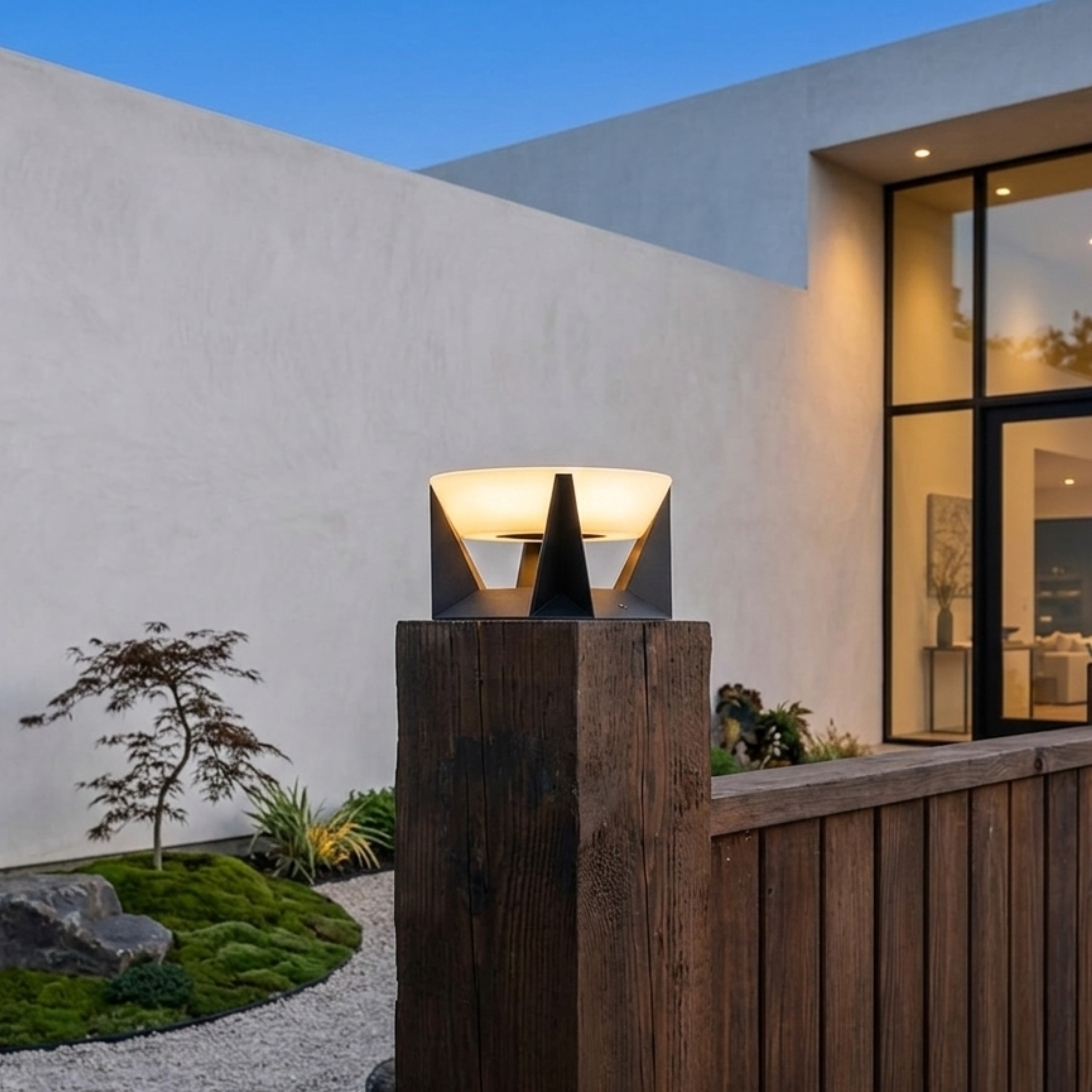 Moderne LED Solar Außenleuchte