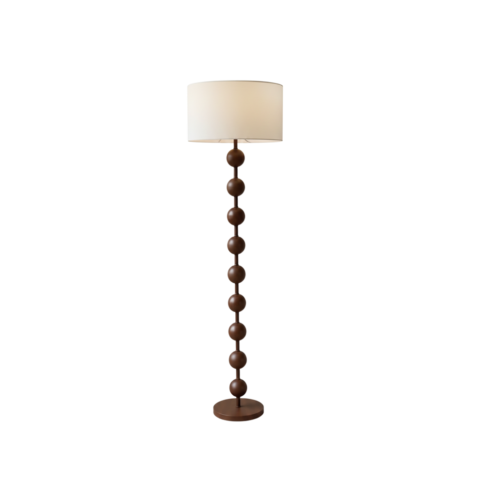 Amerikanische Walnuss Vintage Stehlampe