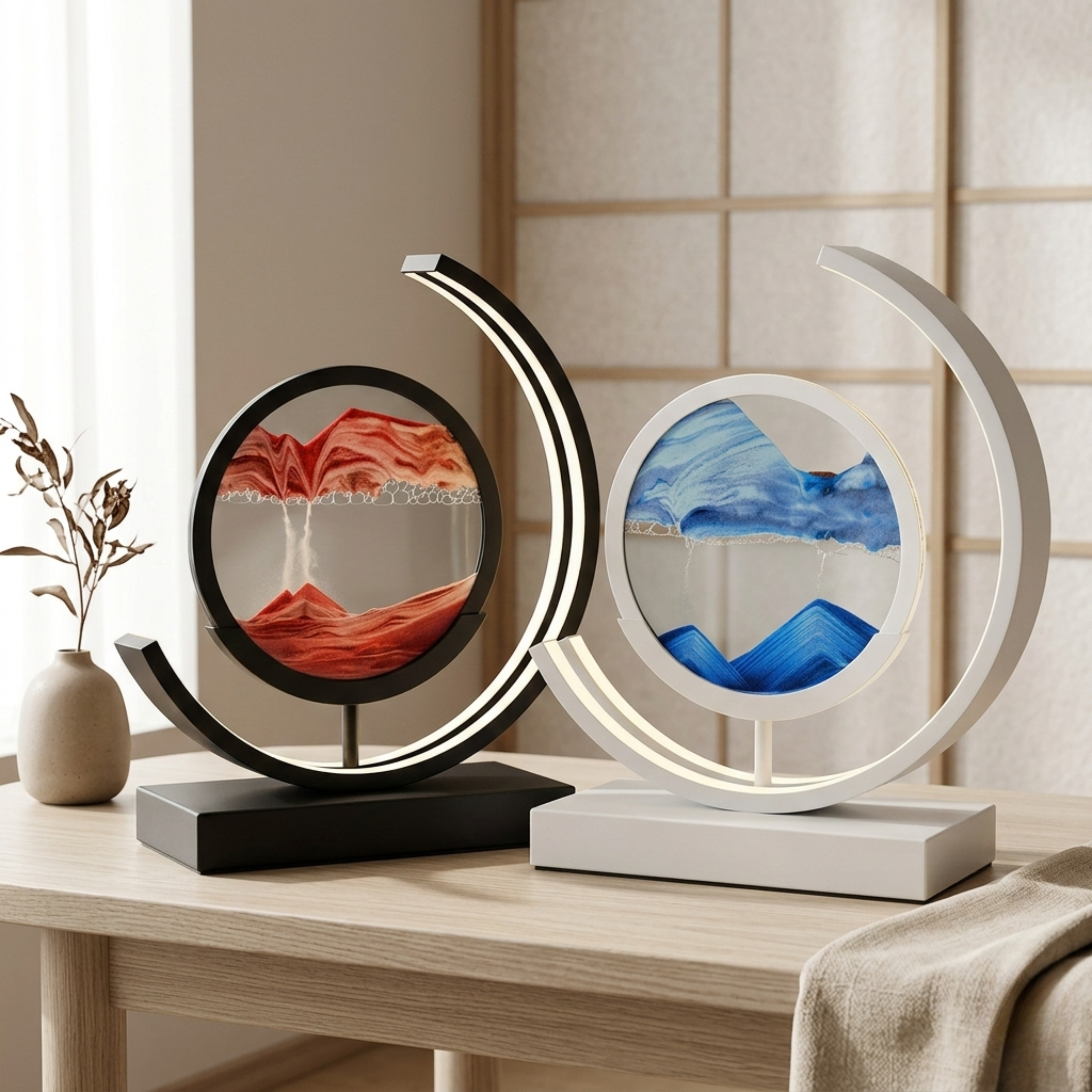 Moderne LED Quicksand Tischlampe