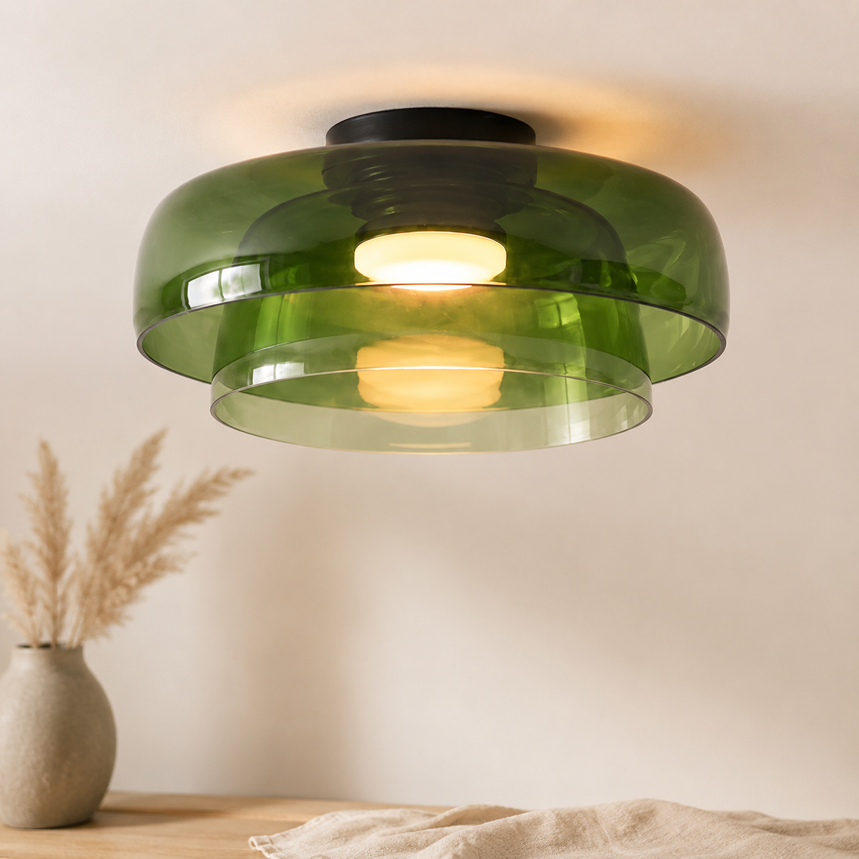 Nordische Bauhaus Glas Deckenleuchte