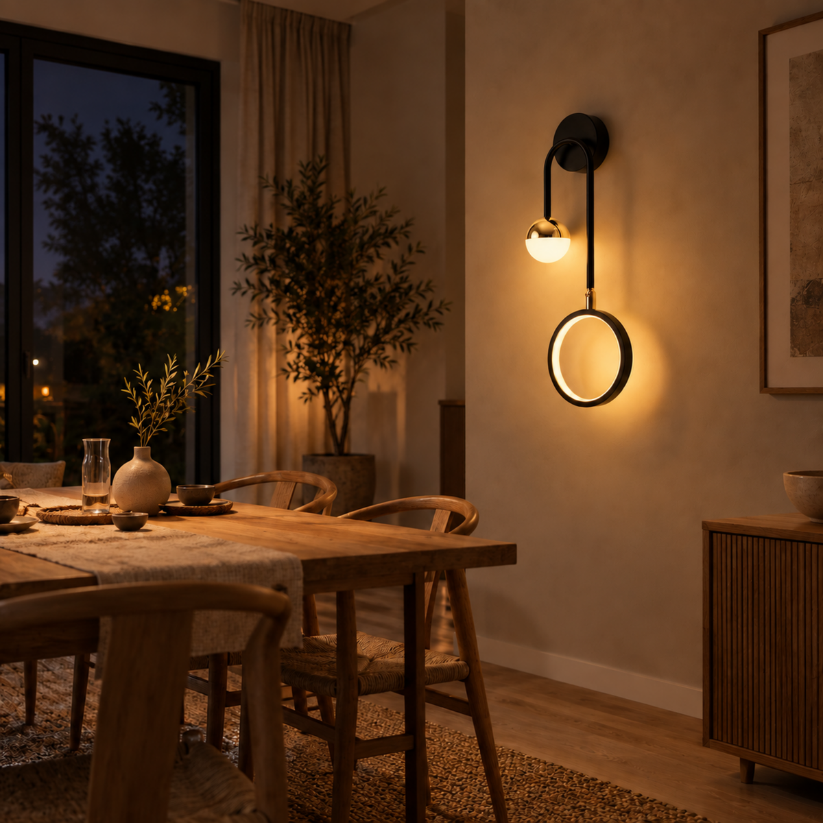 Moderne Drehbare Runde LED-Wandleuchte