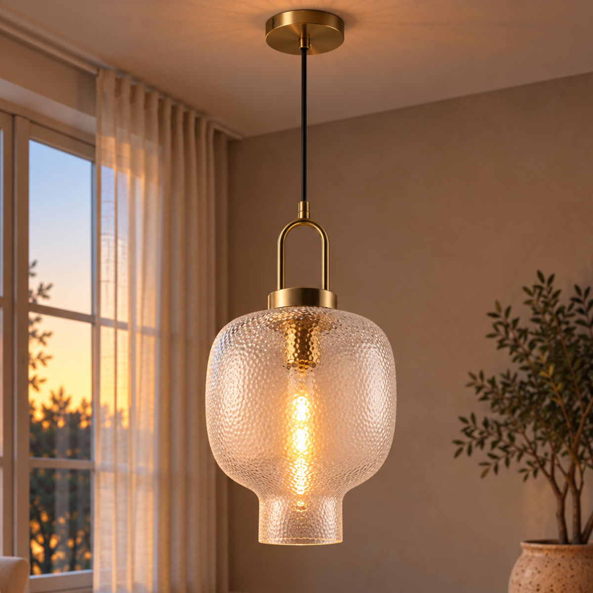 Nordische Minimalistische Glas LED Pendelleuchte