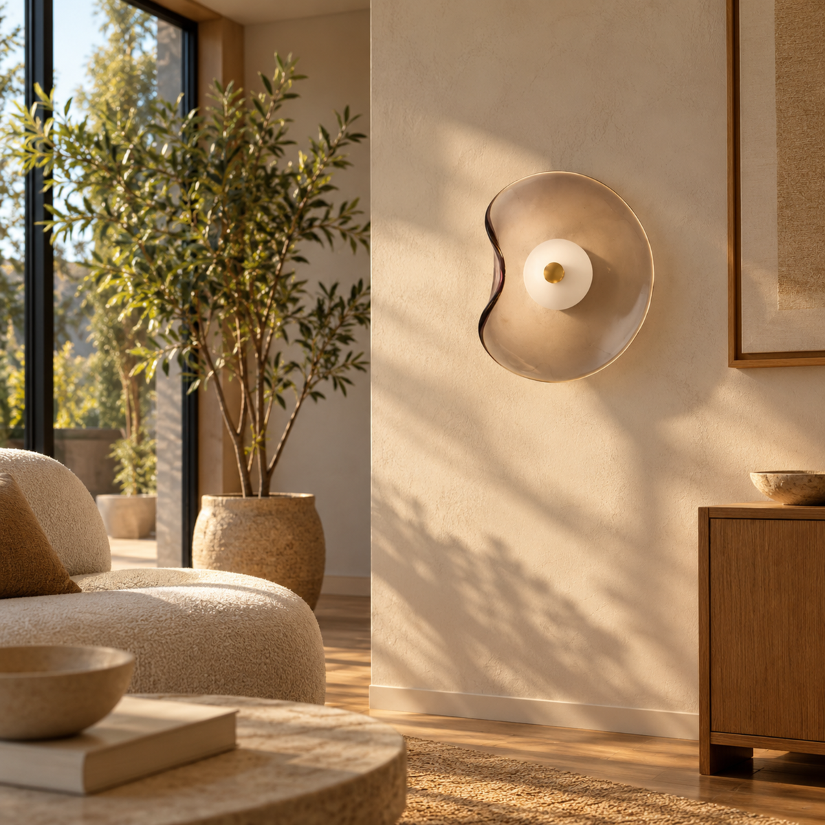 Moderne Runde Glas LED Wandleuchte