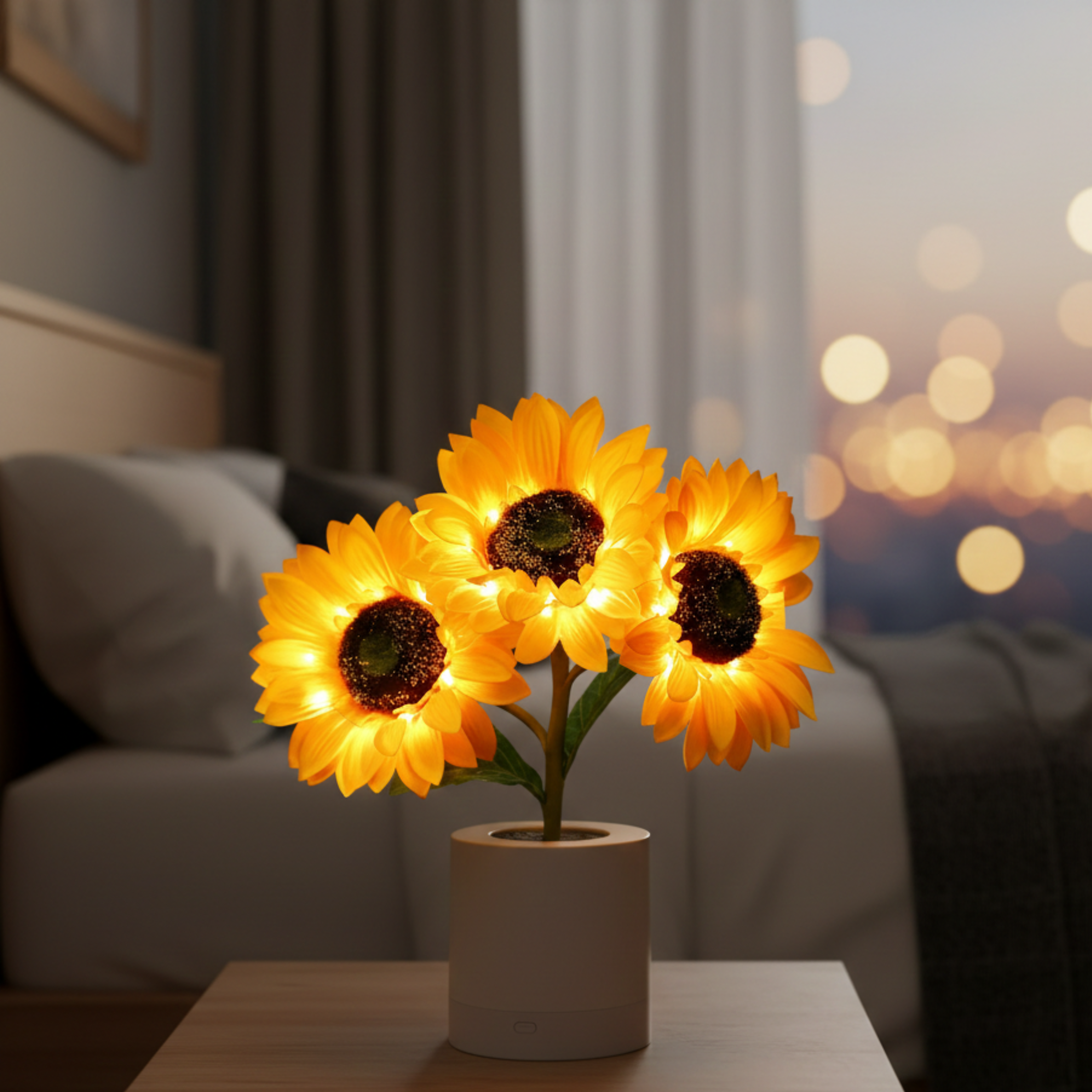 Dekorative Sonnenblumen Tischlampe
