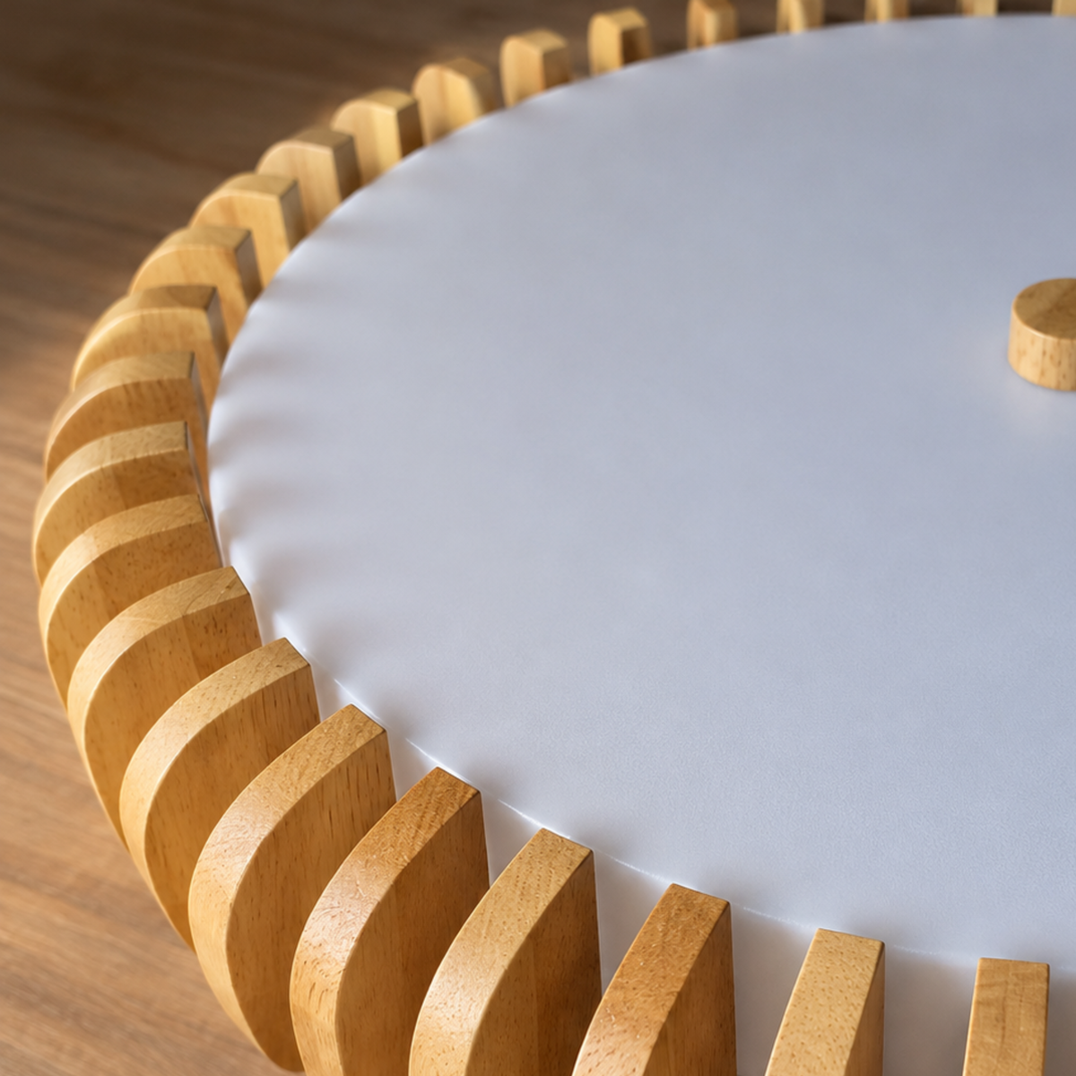 Japanische runde Holz Deckenleuchte