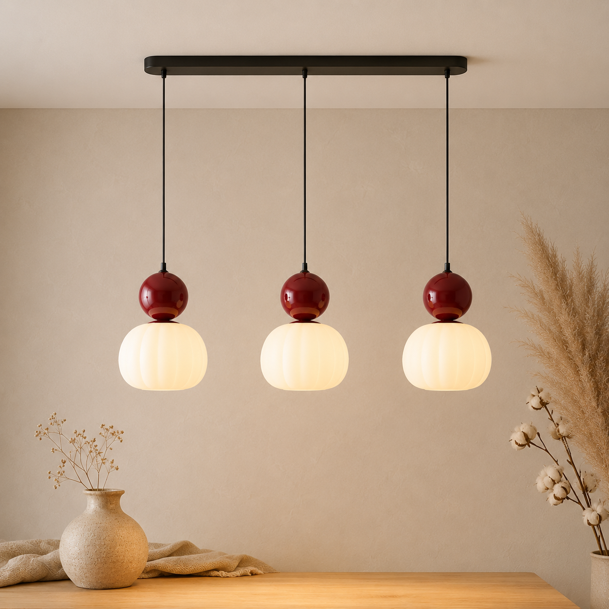 Art Deco Bauhaus Kürbis Pendelleuchte