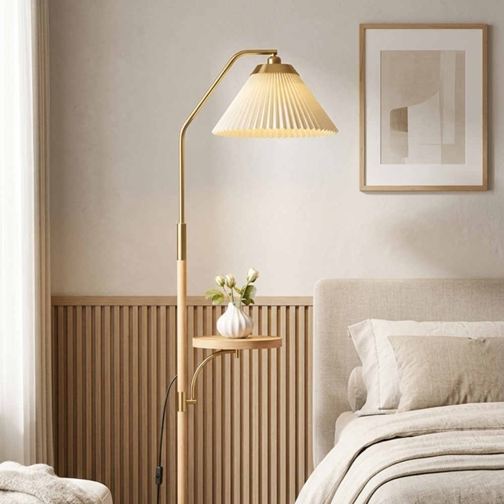 Minimalistische Stoff LED Stehlampe