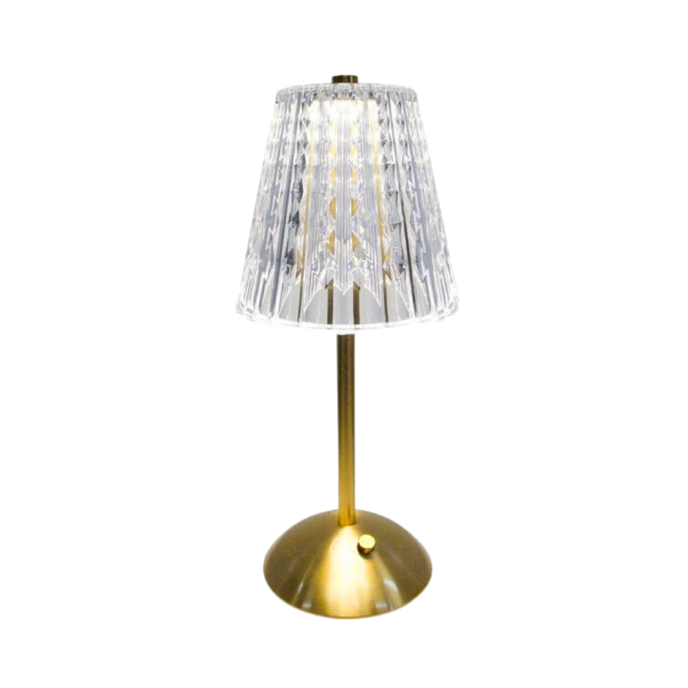Goldene LED Kristall Tischlampe