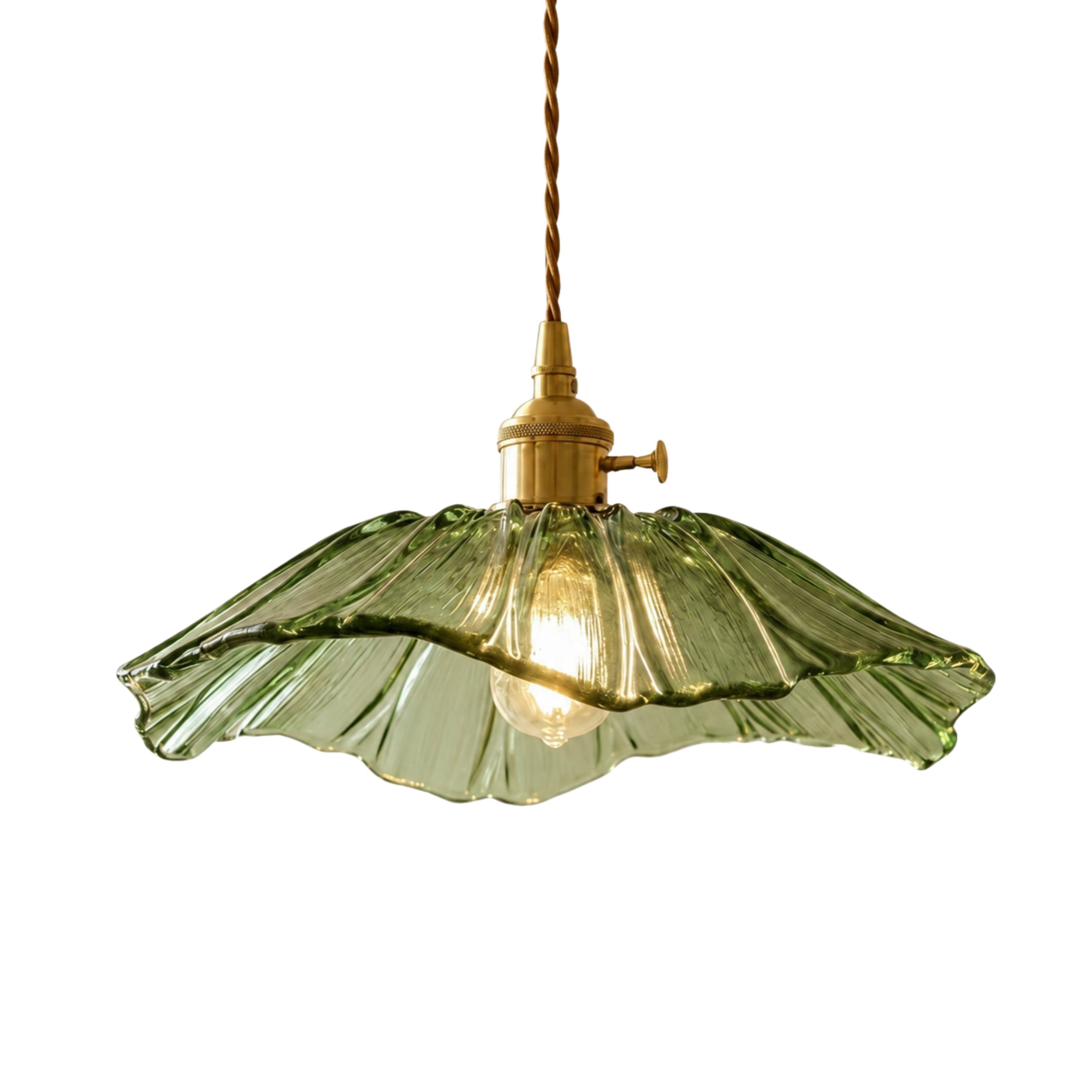 Moderne Glas Blumen LED Pendelleuchte