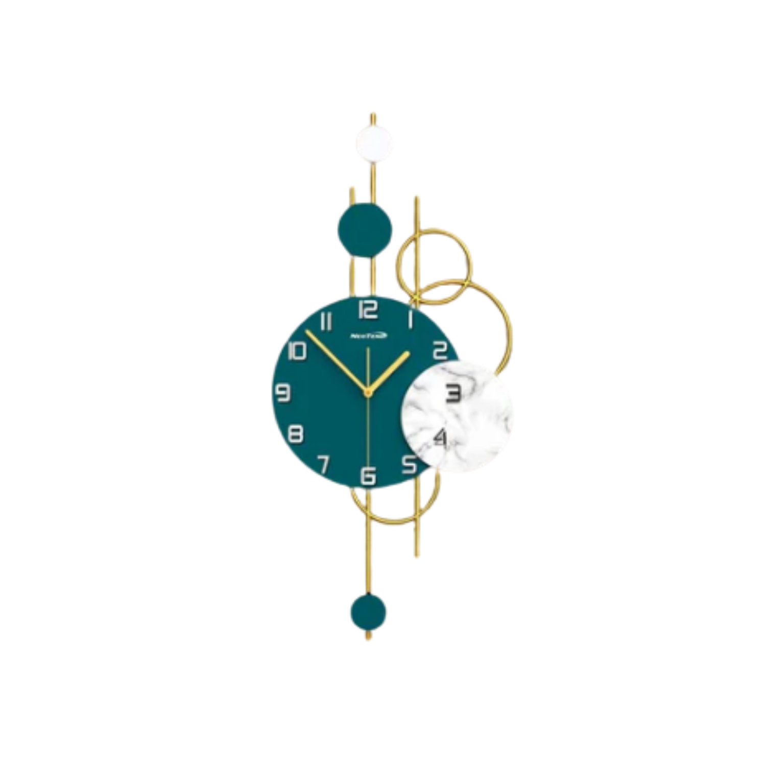Metall Wanduhr mit 7 Kreisen