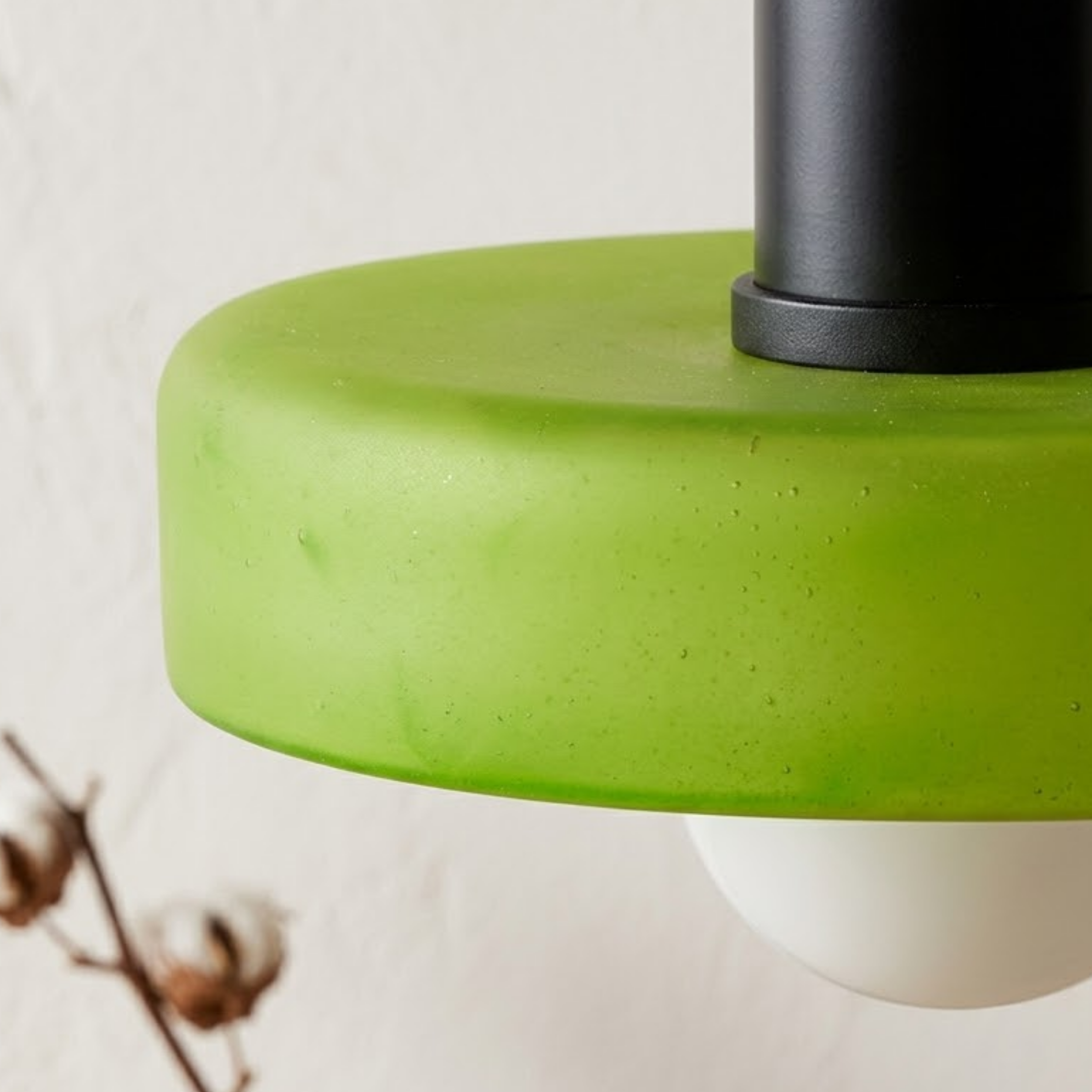 Bauhaus Farbglas Pendelleuchte