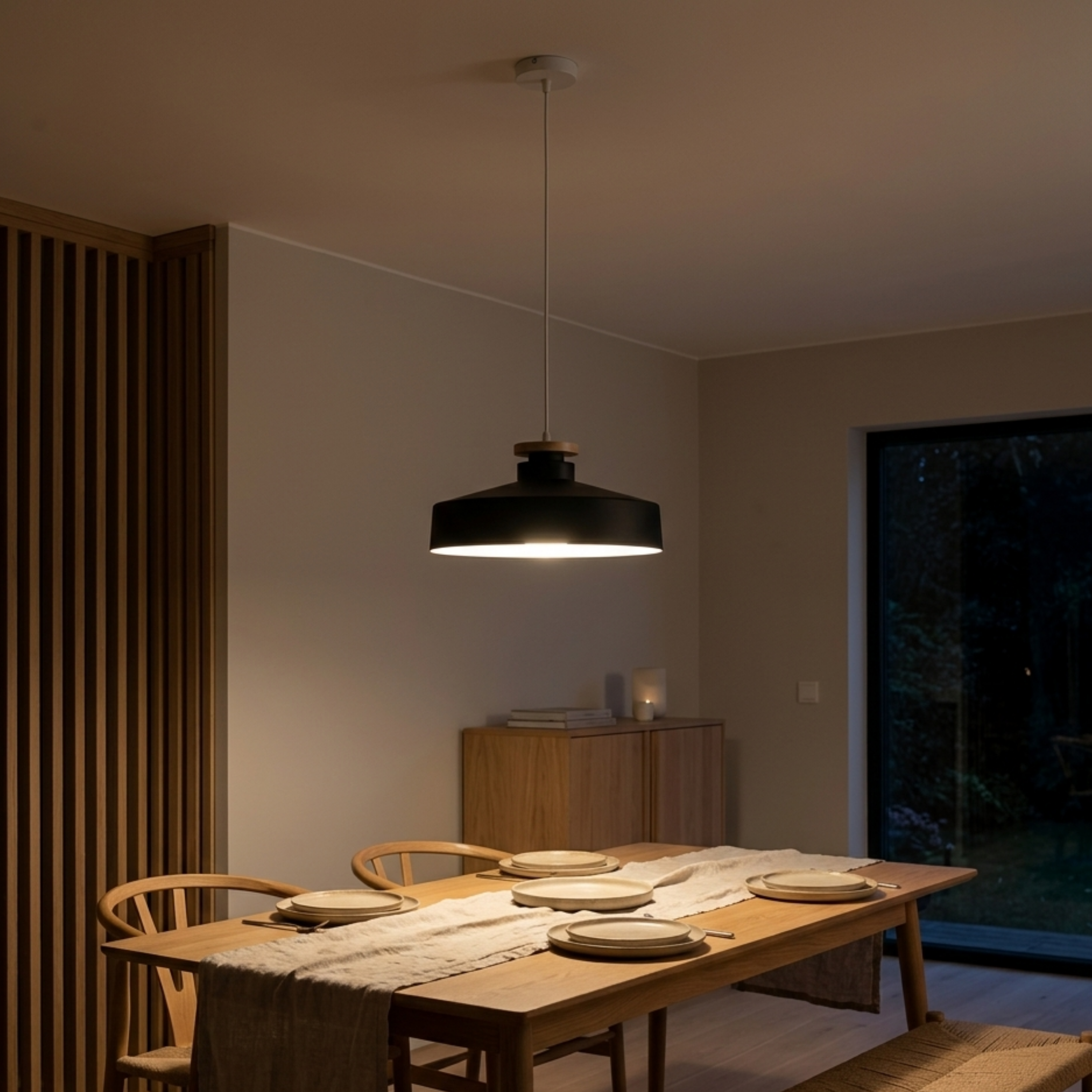 Skandinavische Holz Pendelleuchte