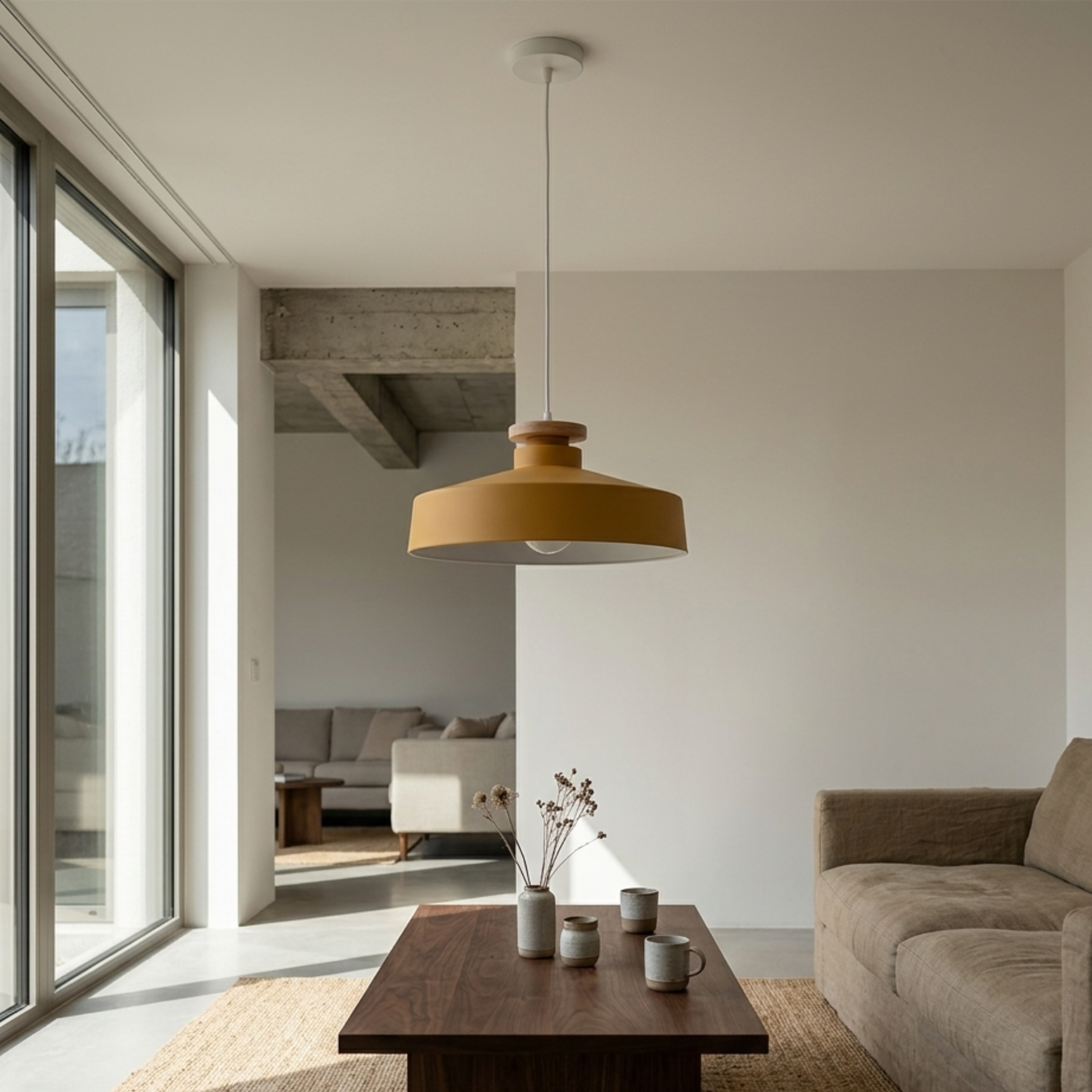 Skandinavische Holz Pendelleuchte