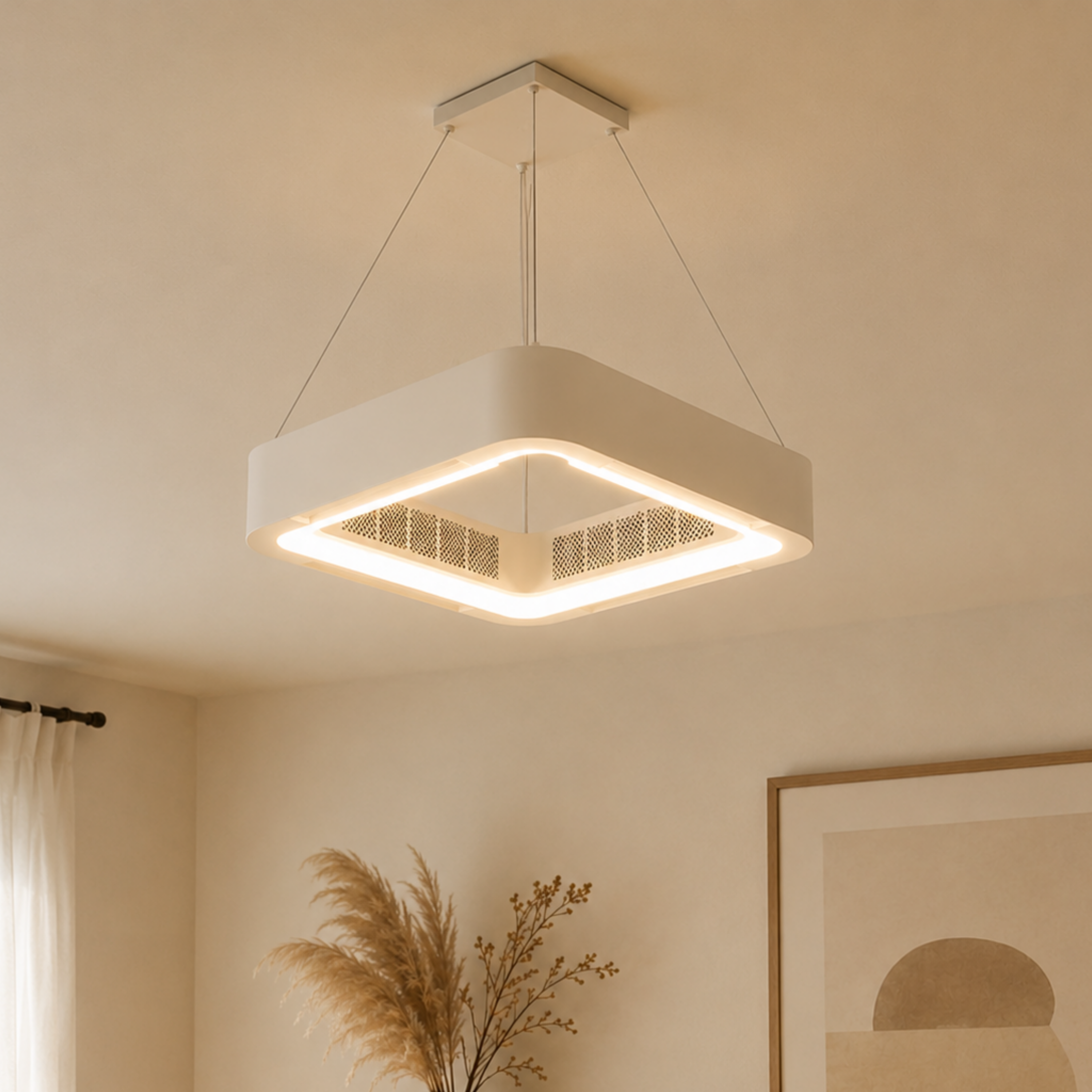 Moderne Minimalistische Ventilatorlose Deckenleuchte und Pendelleuchte