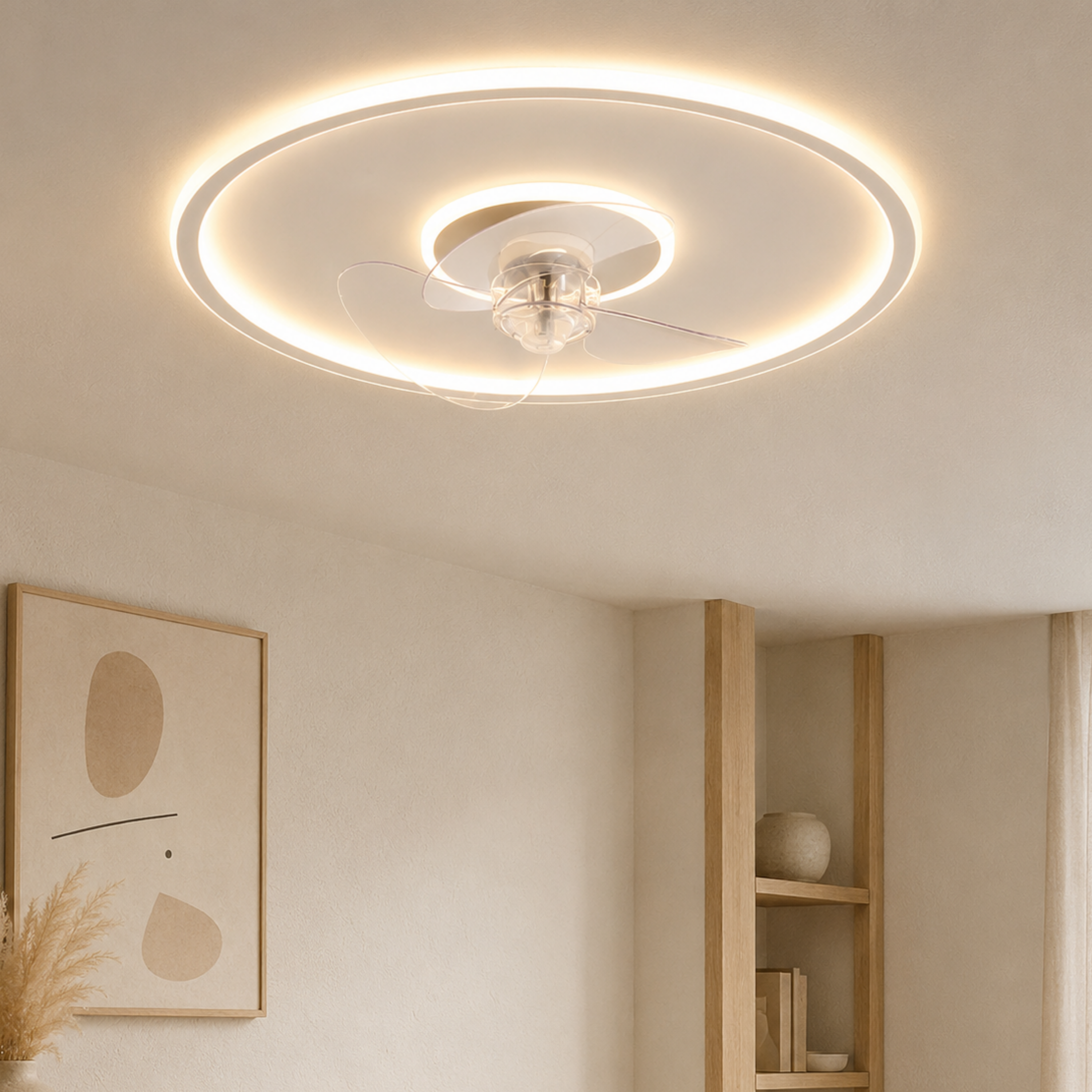 LED Ventilator Deckenleuchte mit Fernbedienung
