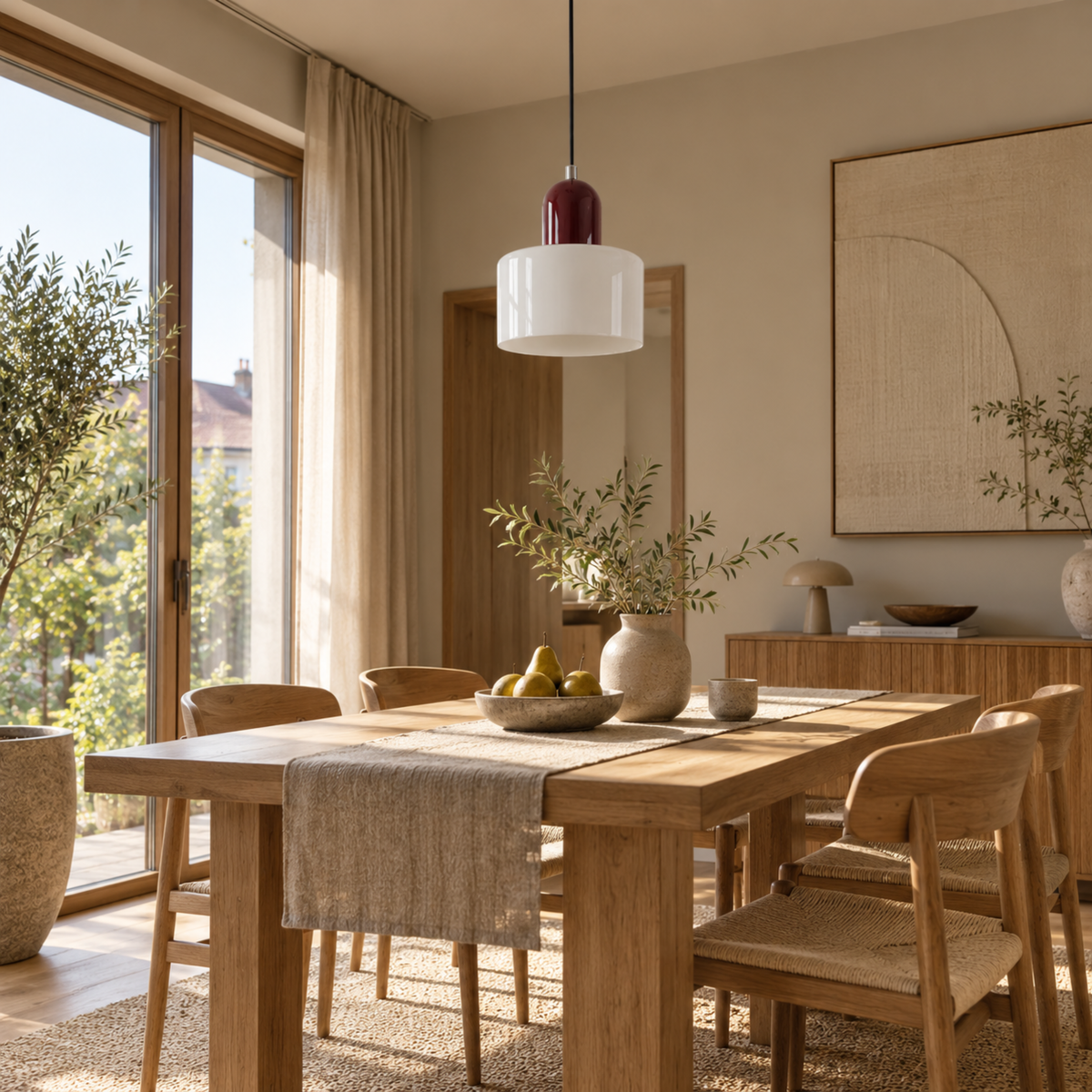 Pendelleuchte mit erweitertem Halo Design