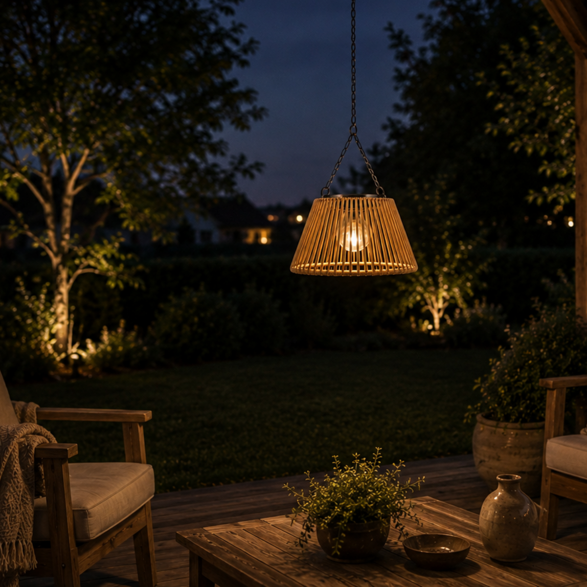 Rattan Außen Laterne