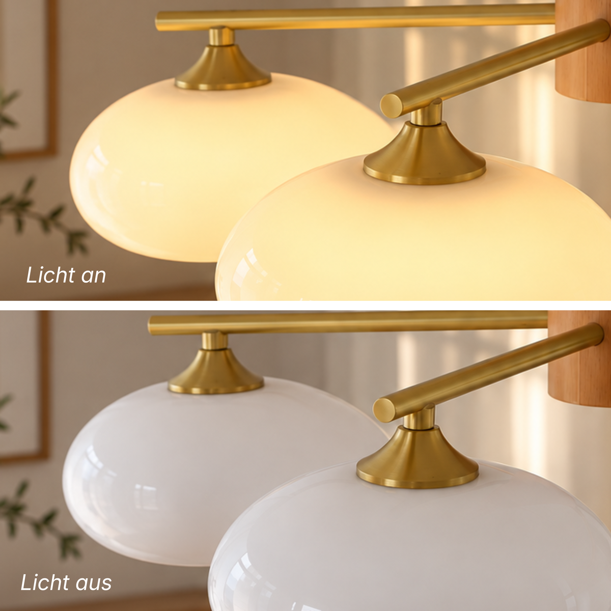 Elegante Mid-Century Glas Pendelleuchte