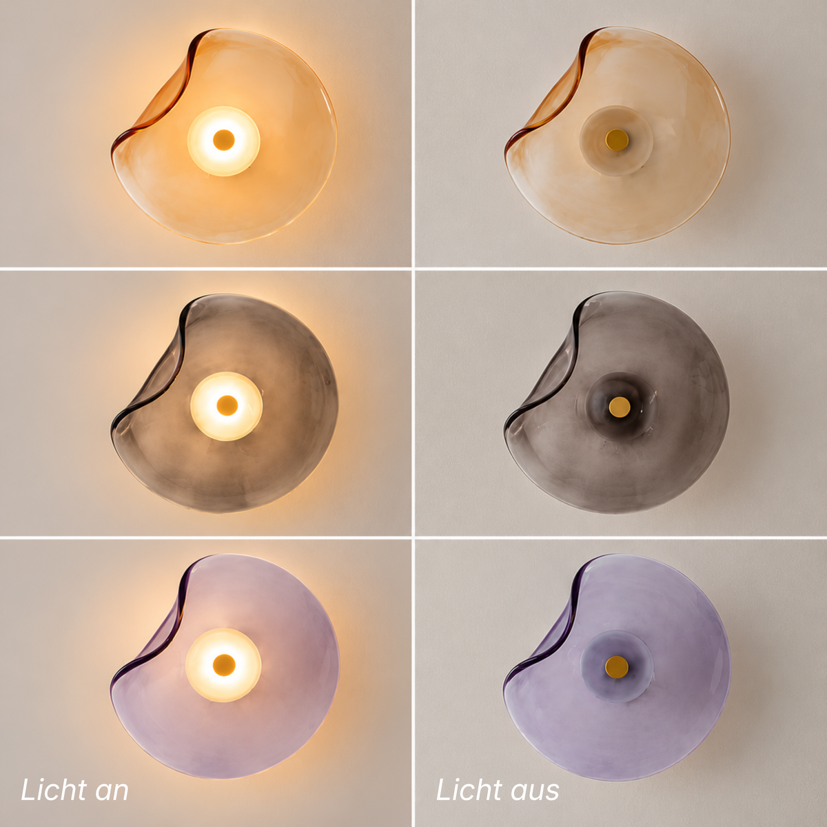 Moderne Runde Glas LED Wandleuchte