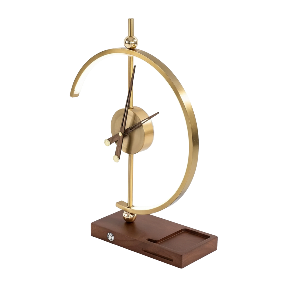 Moderne Tischlampe im Uhrendesign