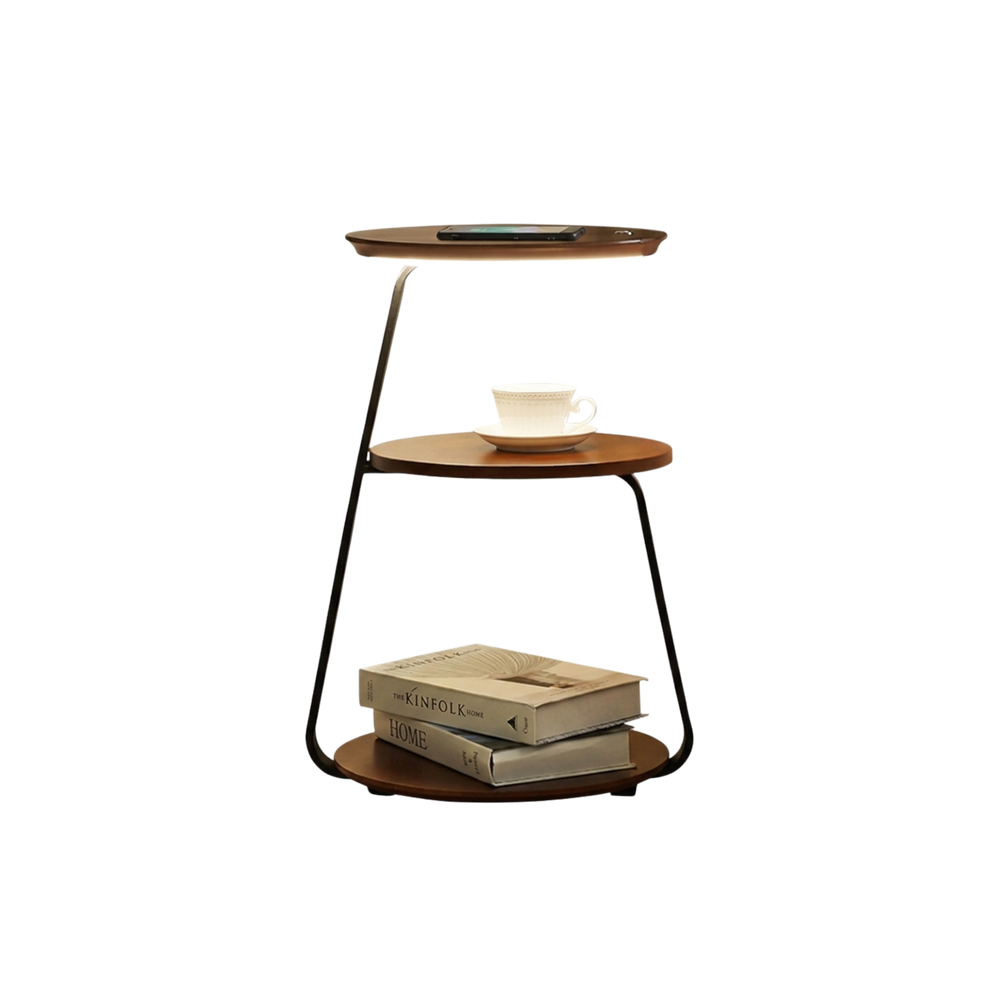 Moderner Tisch mit Lampe