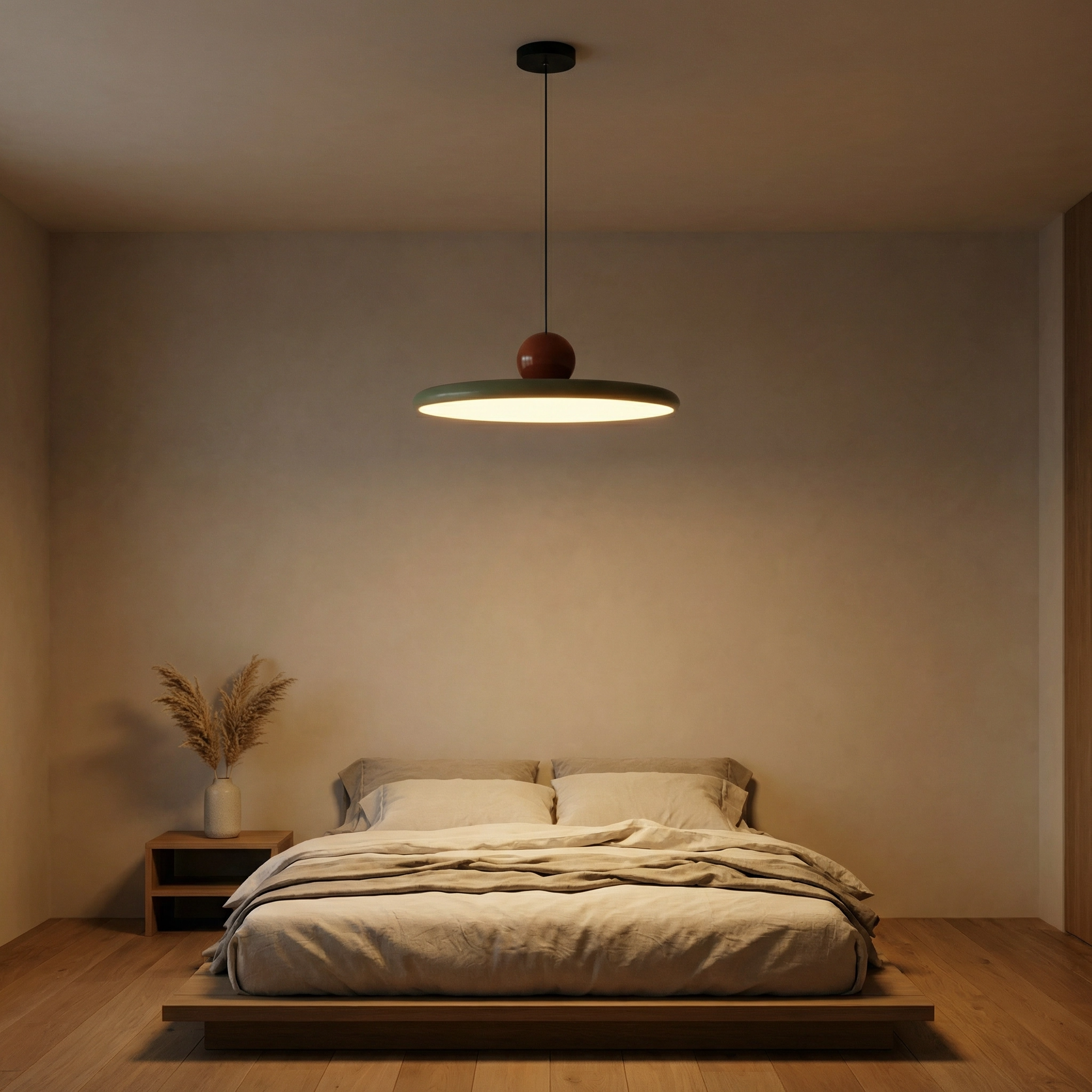 Glas Pendelleuchte im Bauhaus Stil