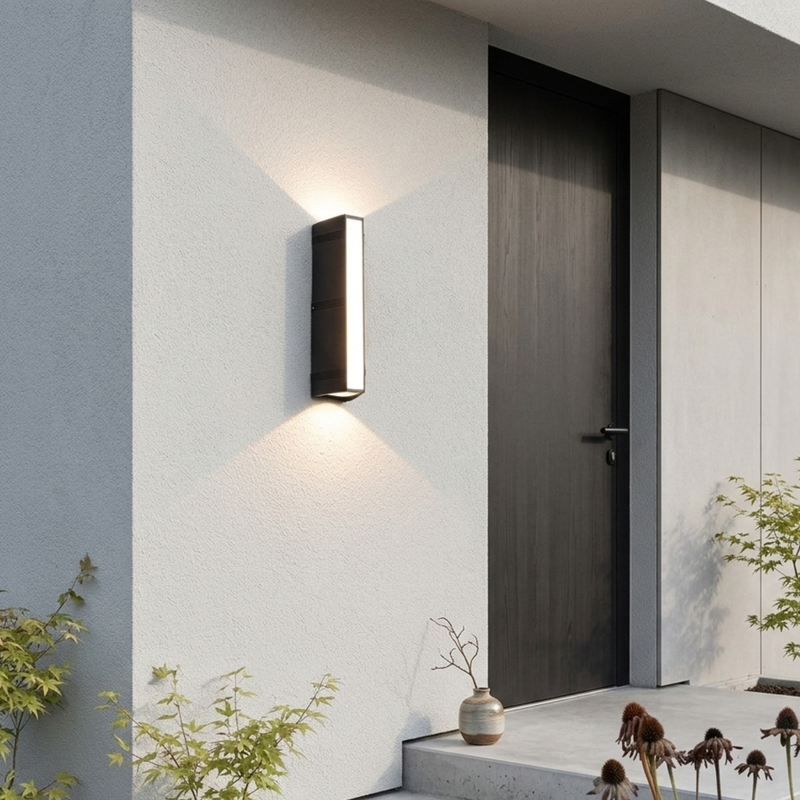 Rechteckige LED Wandlampe