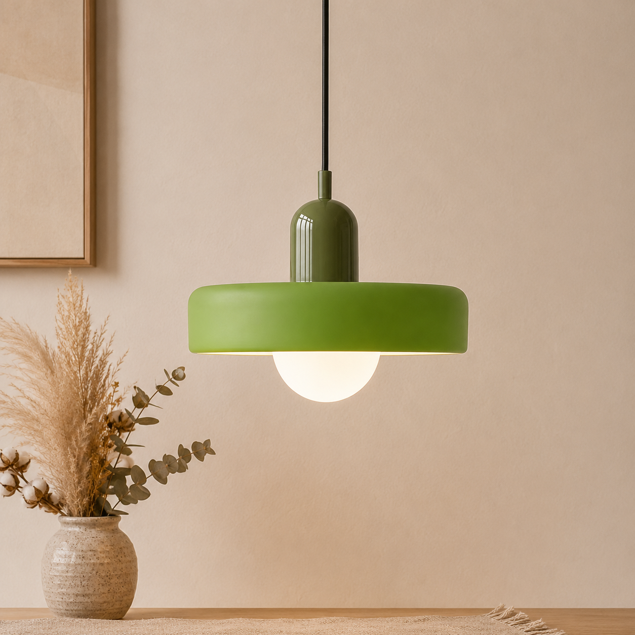 Bauhaus Farbglas Pendelleuchte