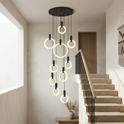 LED Pendelleuchte mit 7/10 Ringen
