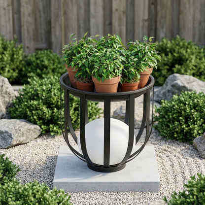 Blumentopf Solar Außenleuchte