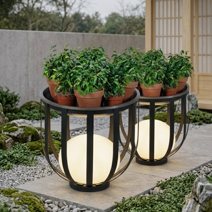 Blumentopf Solar Außenleuchte