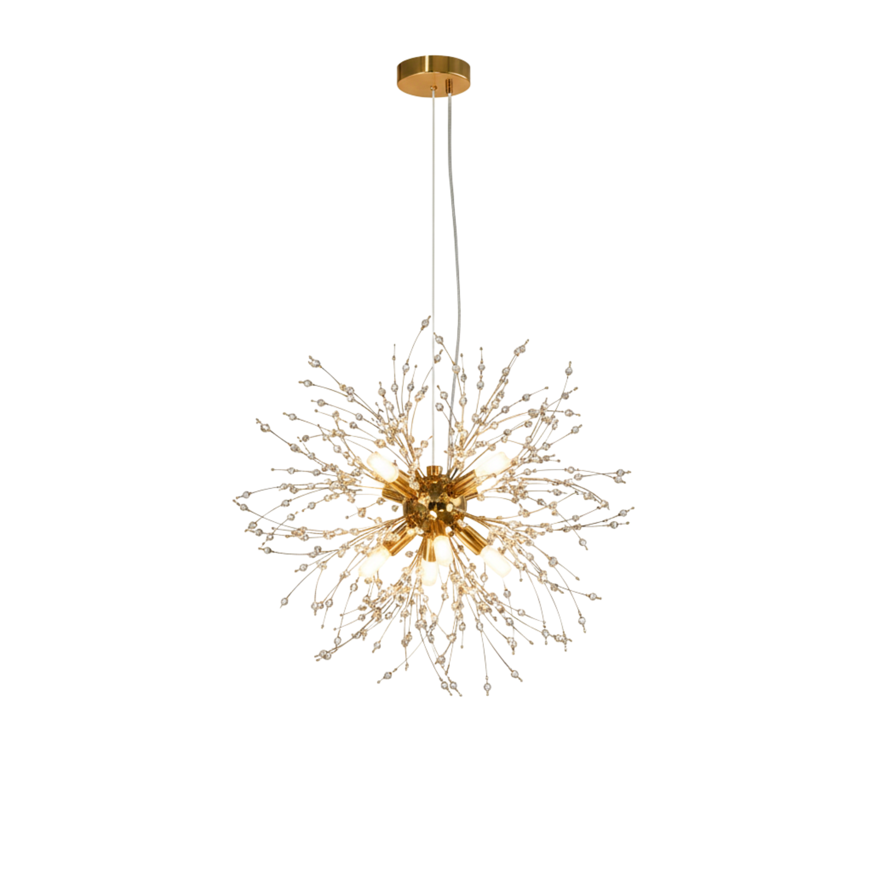 Moderne Goldene Kristall Deckenleuchte